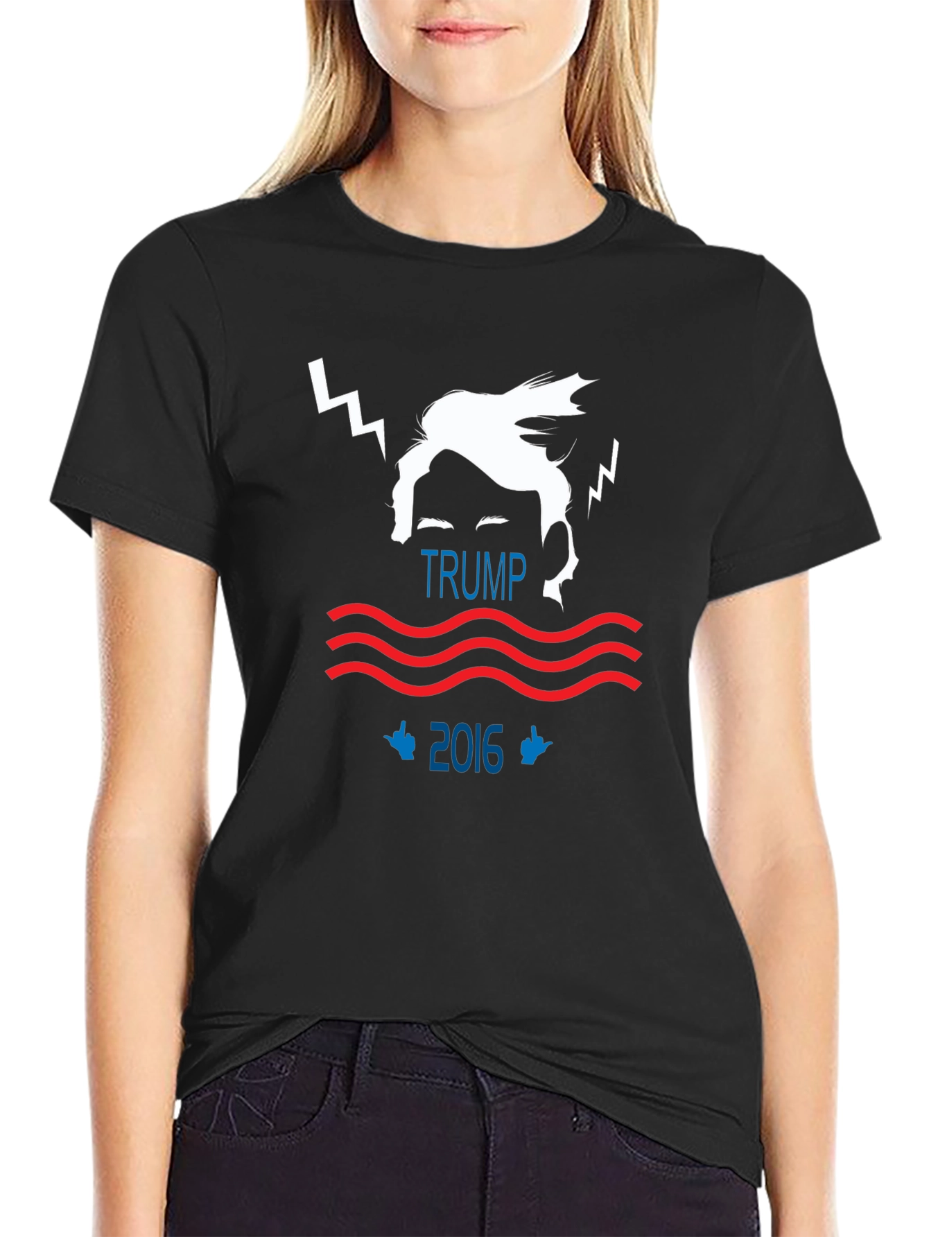 Trump 2016 Graphic Print Black T-Shirt