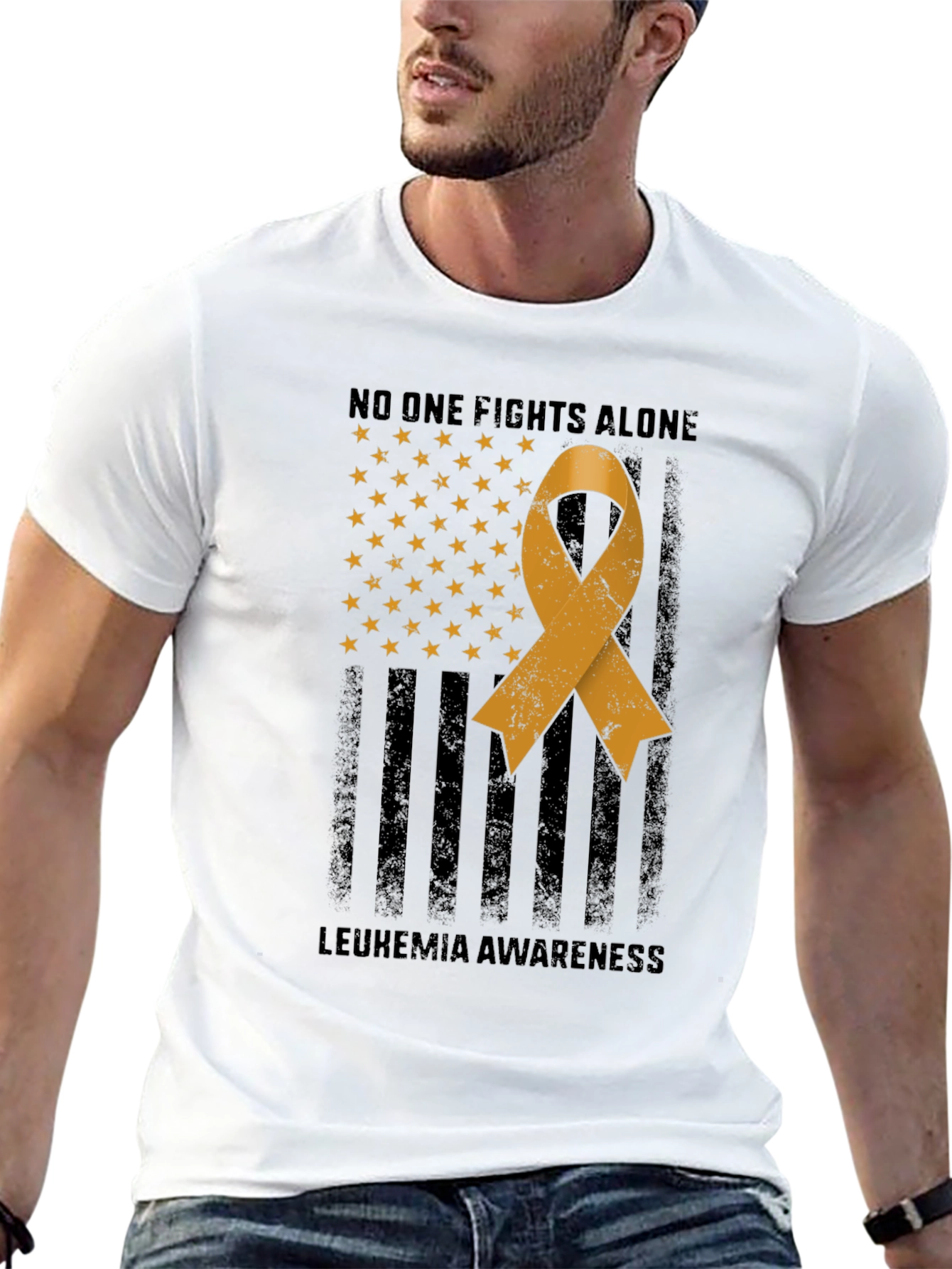 Leukemia Awareness Tee - No One Fights Alone