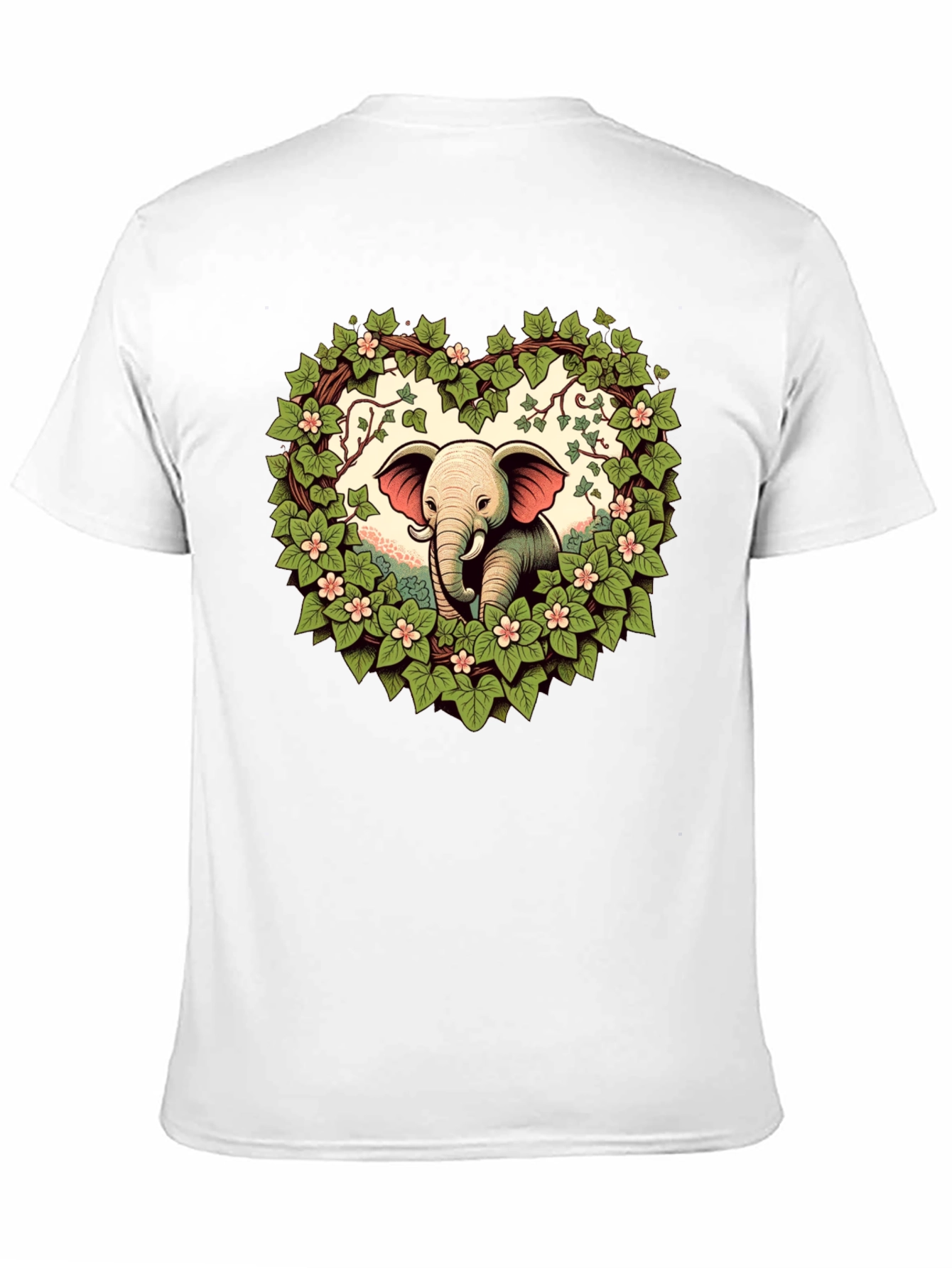 Elephant Love Tee - Heart Wreath Design