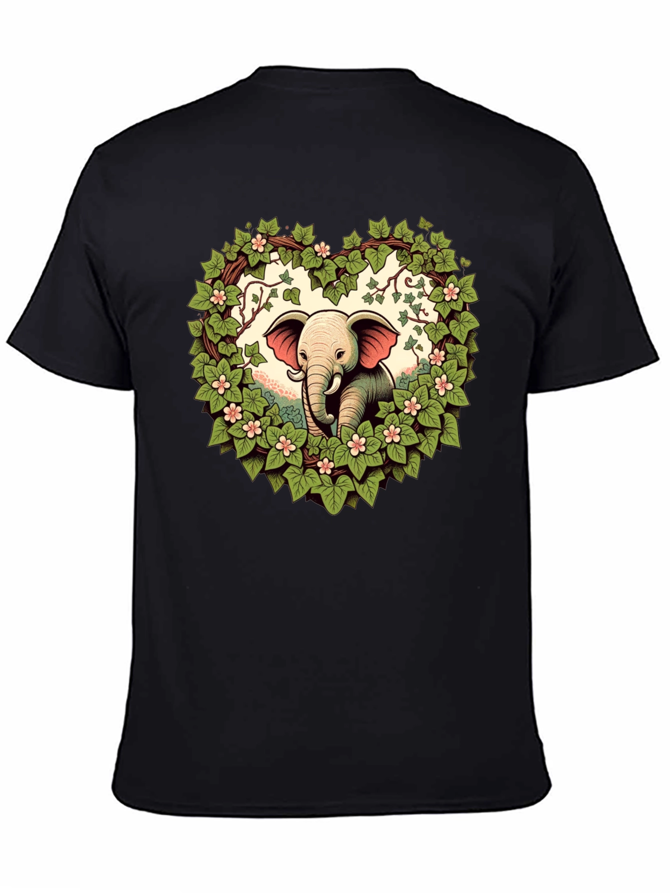 Elephant Love Tee - Heart Wreath Design