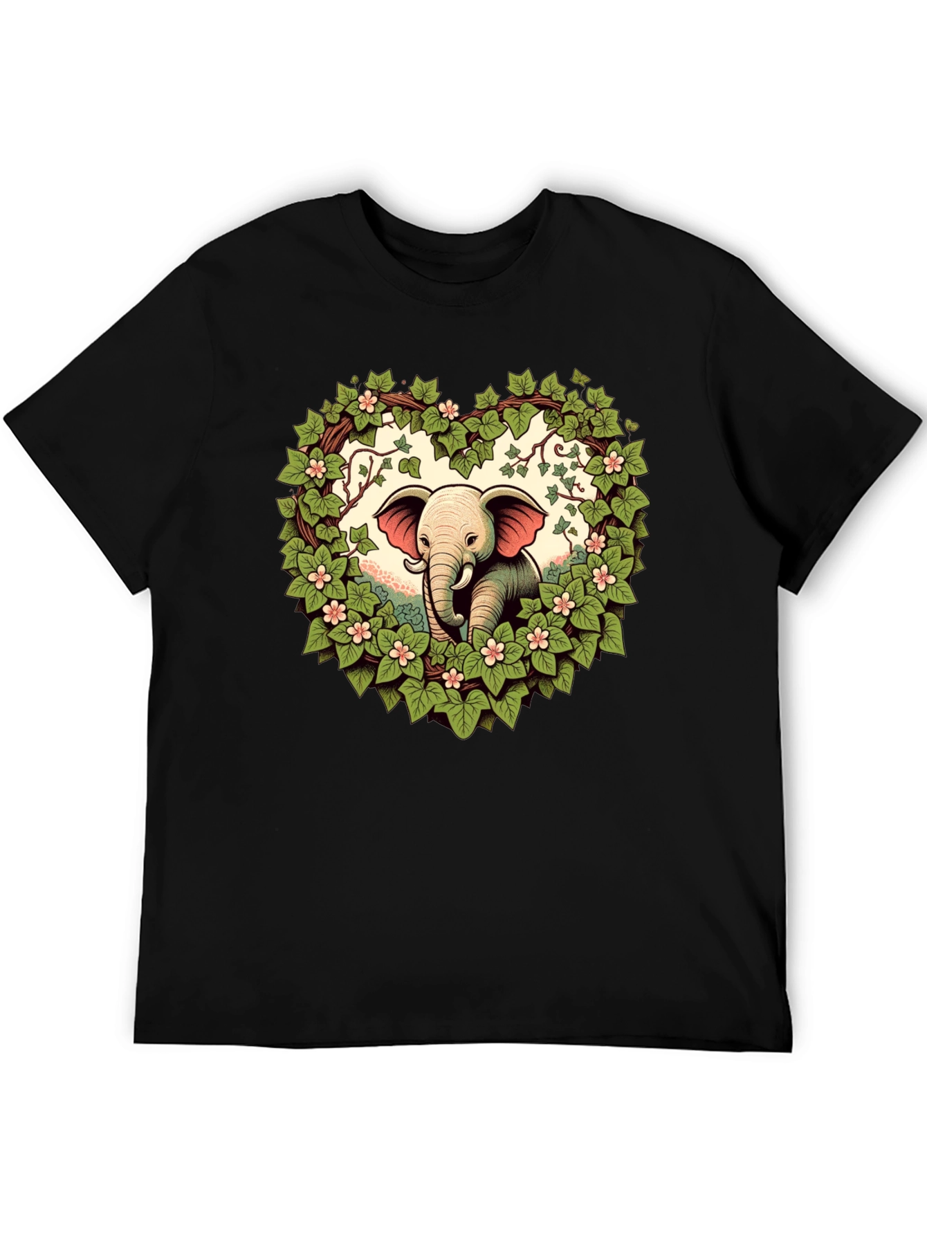 Elephant Love Tee - Heart Wreath Design