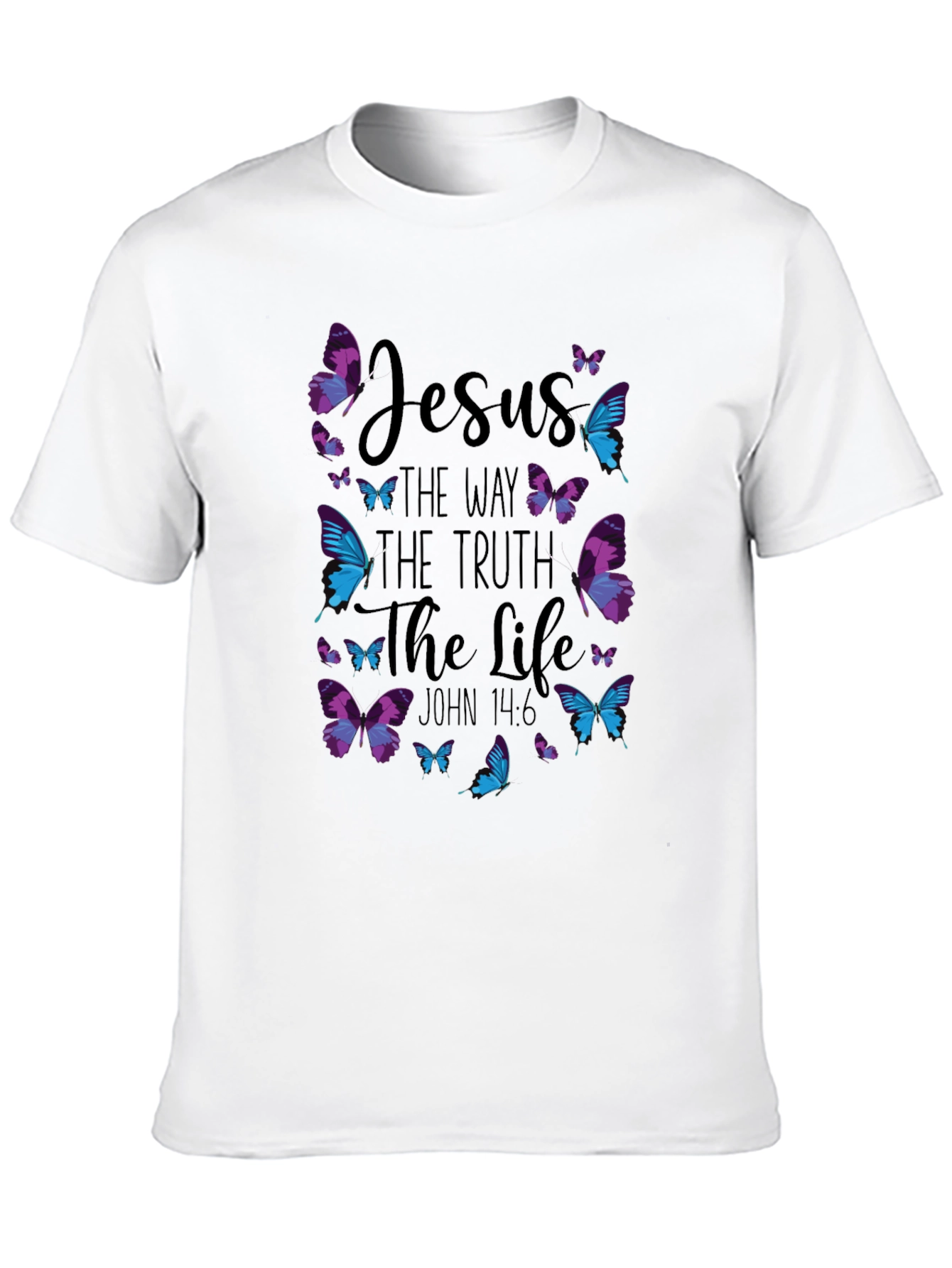 Jesus Butterfly T-Shirt: Way Truth Life John 14:6