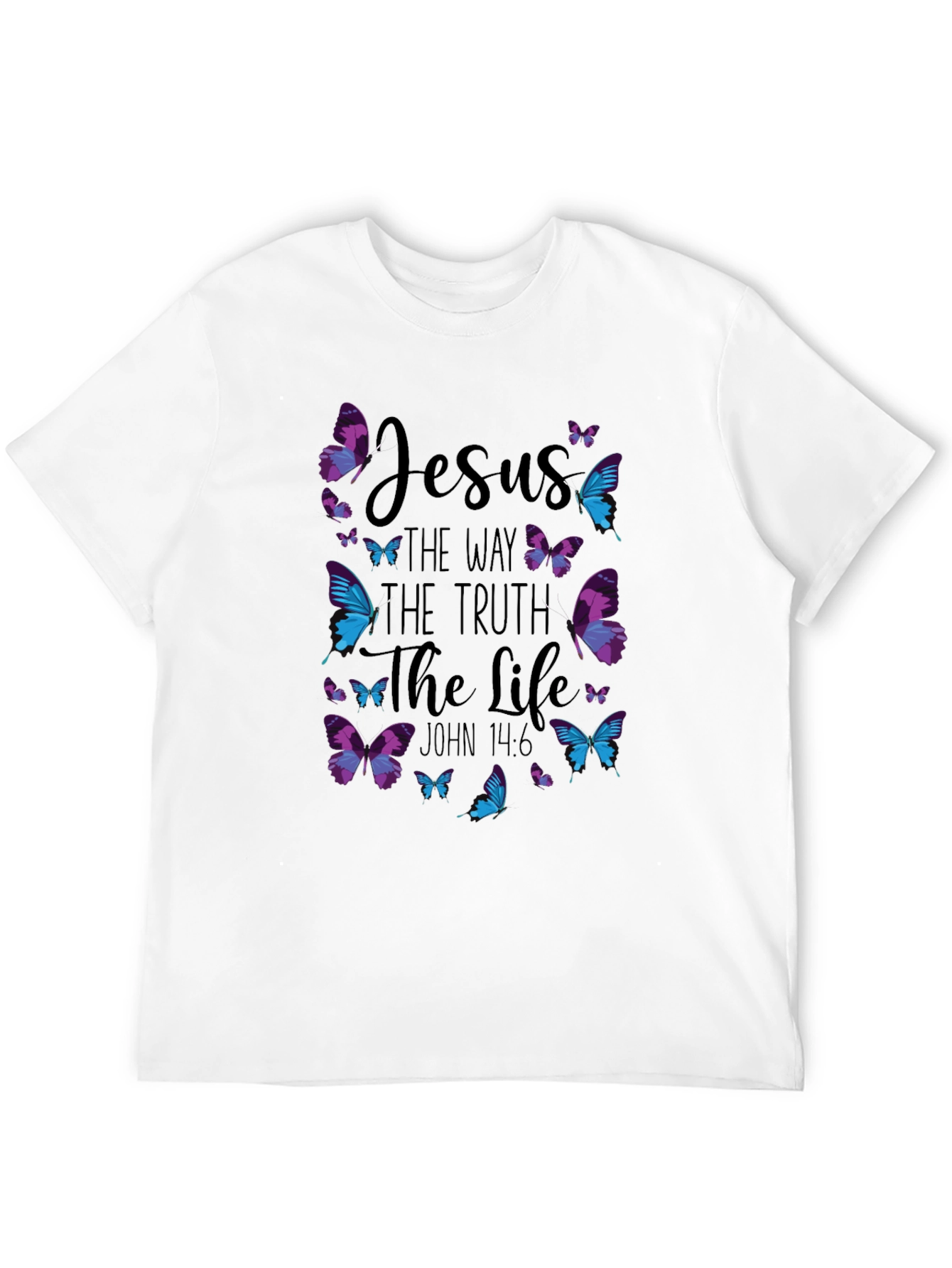 Jesus Butterfly T-Shirt: Way Truth Life John 14:6