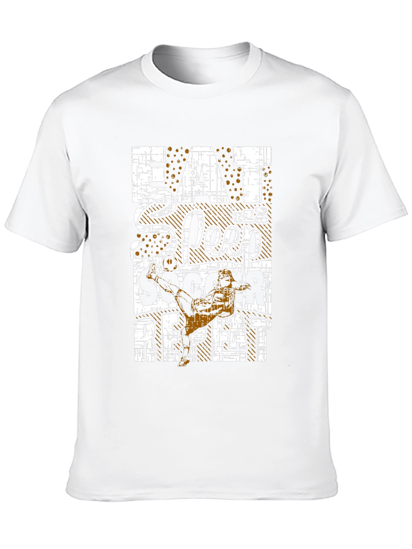 Eat Sleep Soccer Repeat Black Graphic T-Shirt