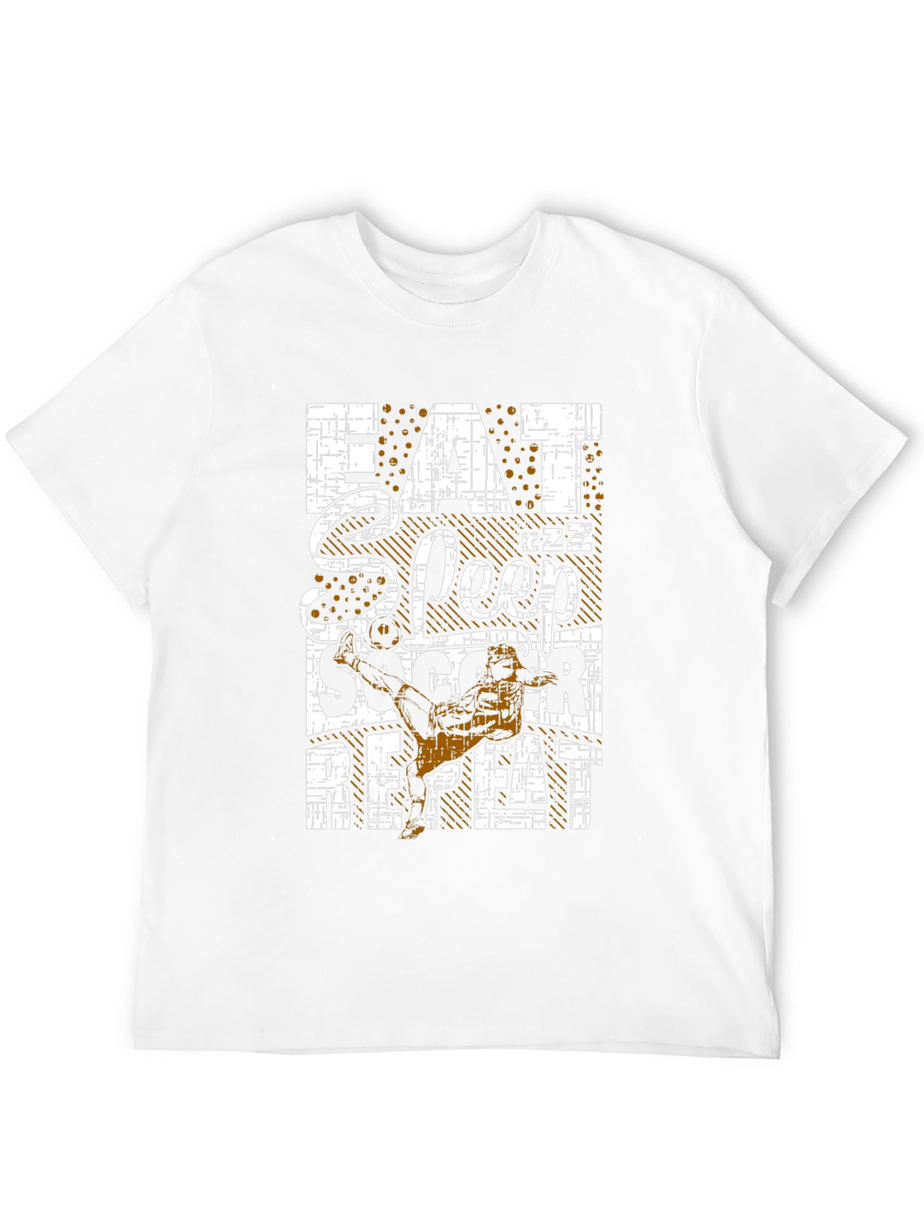 Eat Sleep Soccer Repeat Black Graphic T-Shirt