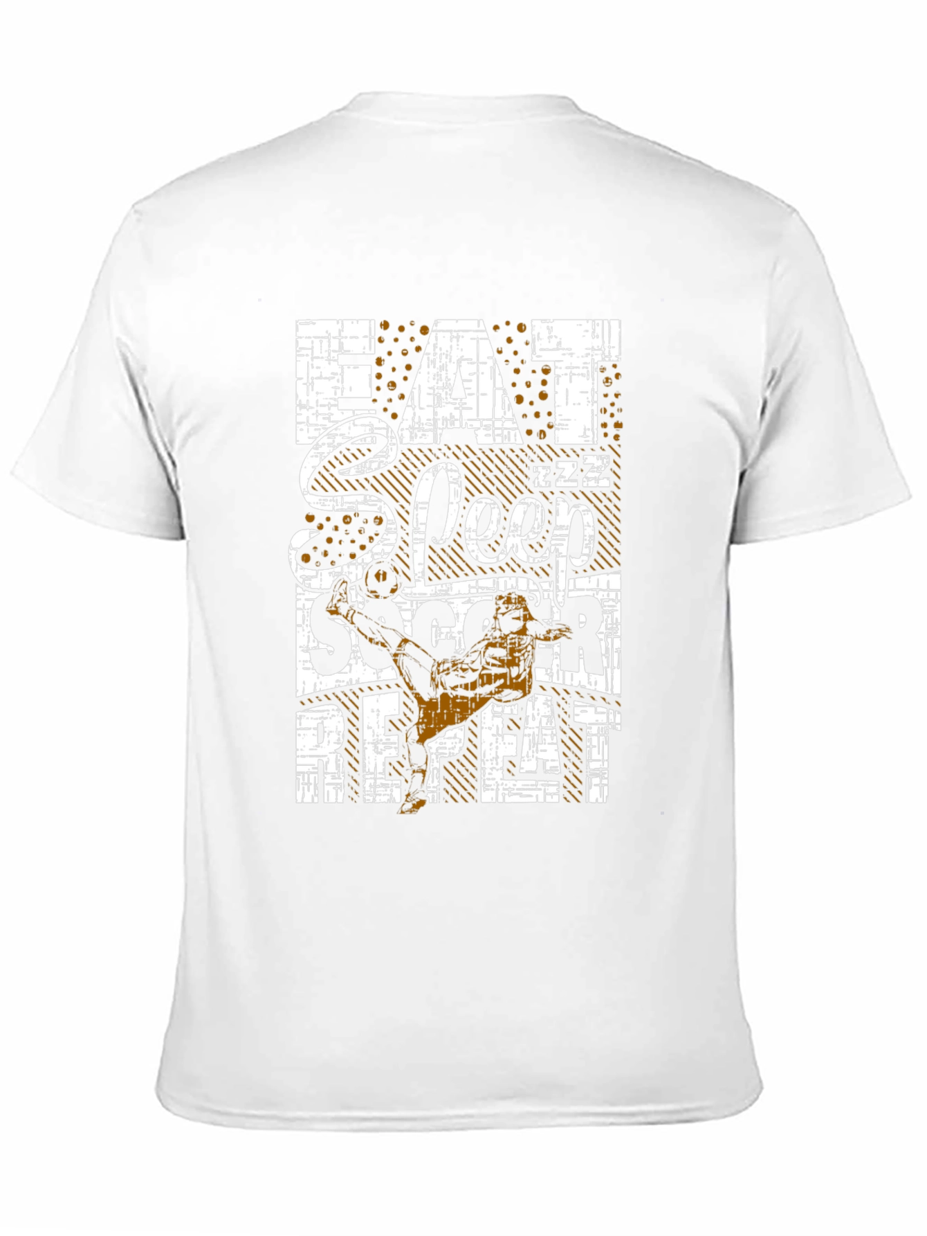 Eat Sleep Soccer Repeat Black Graphic T-Shirt