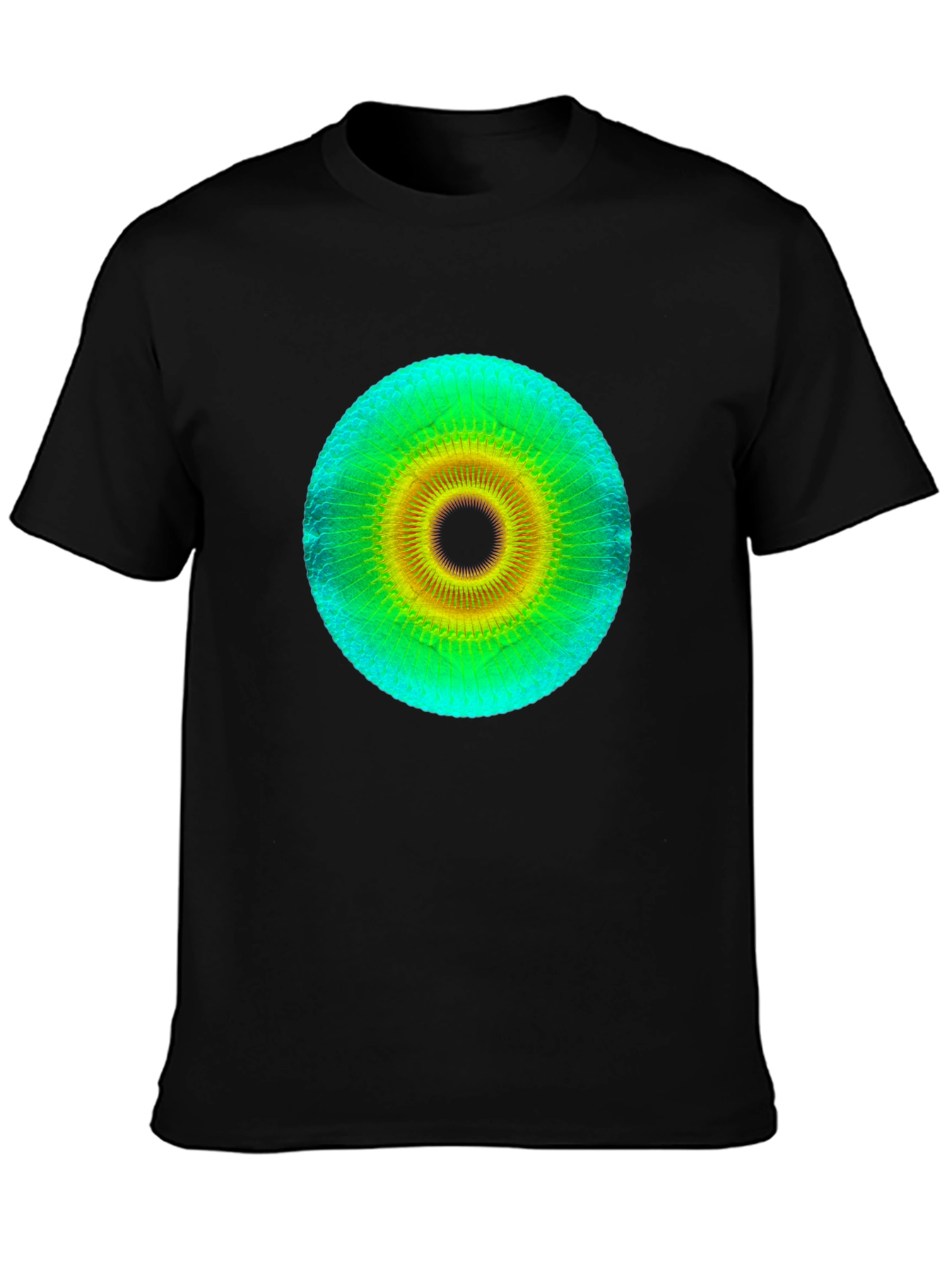 Geometric Eye Design Black T-Shirt