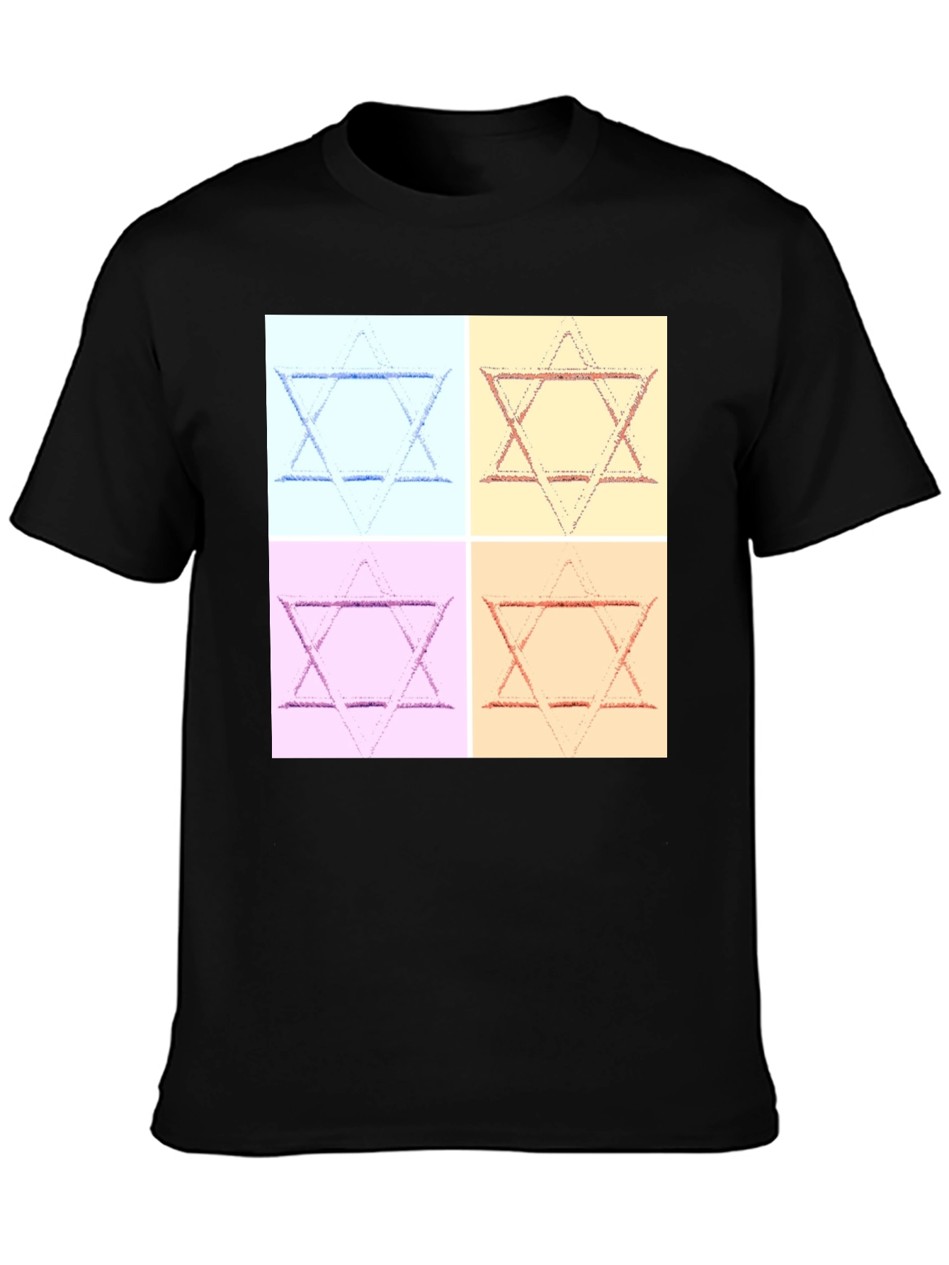 Pop Art Star of David Graphic T-Shirt