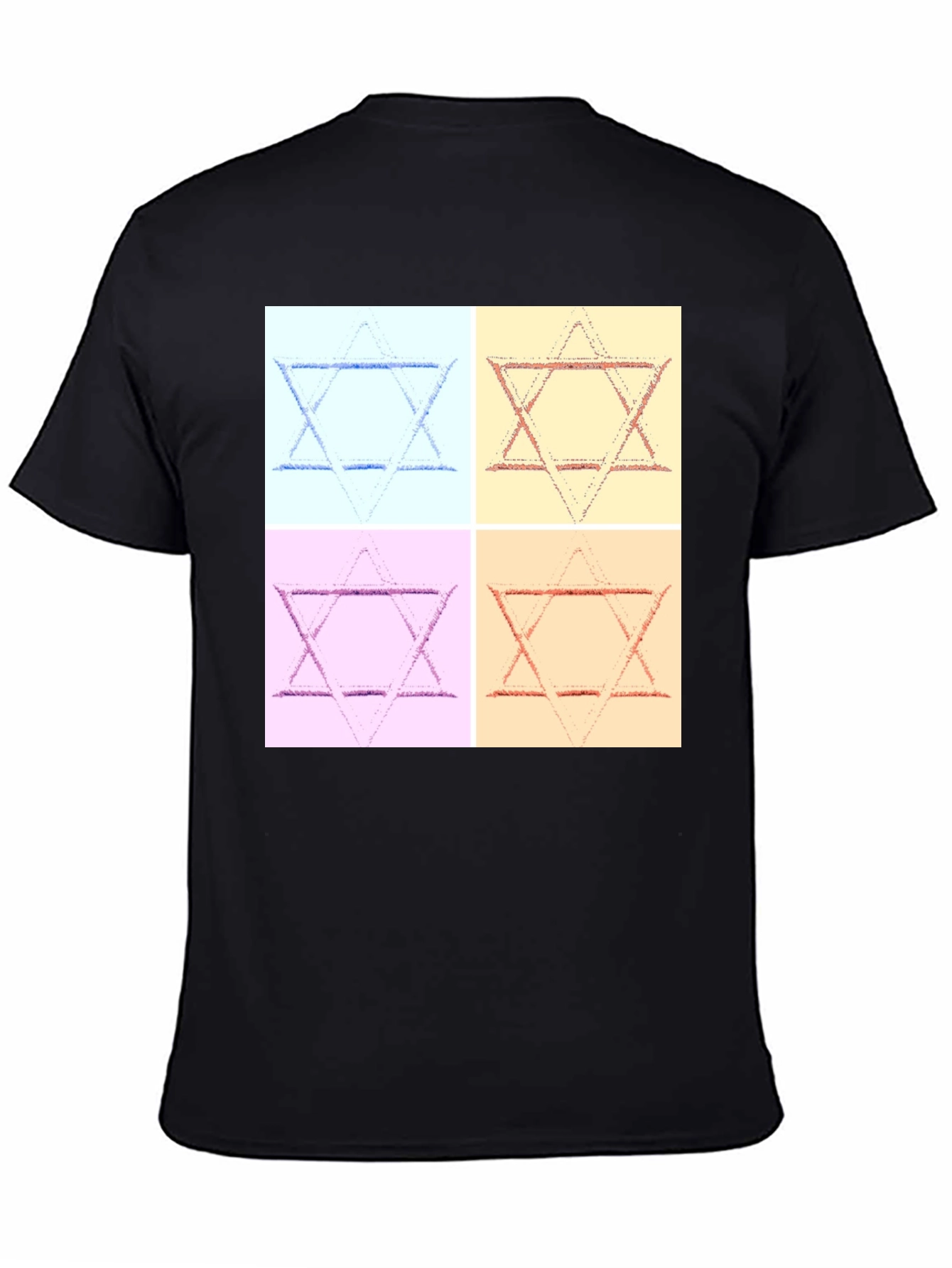 Pop Art Star of David Graphic T-Shirt