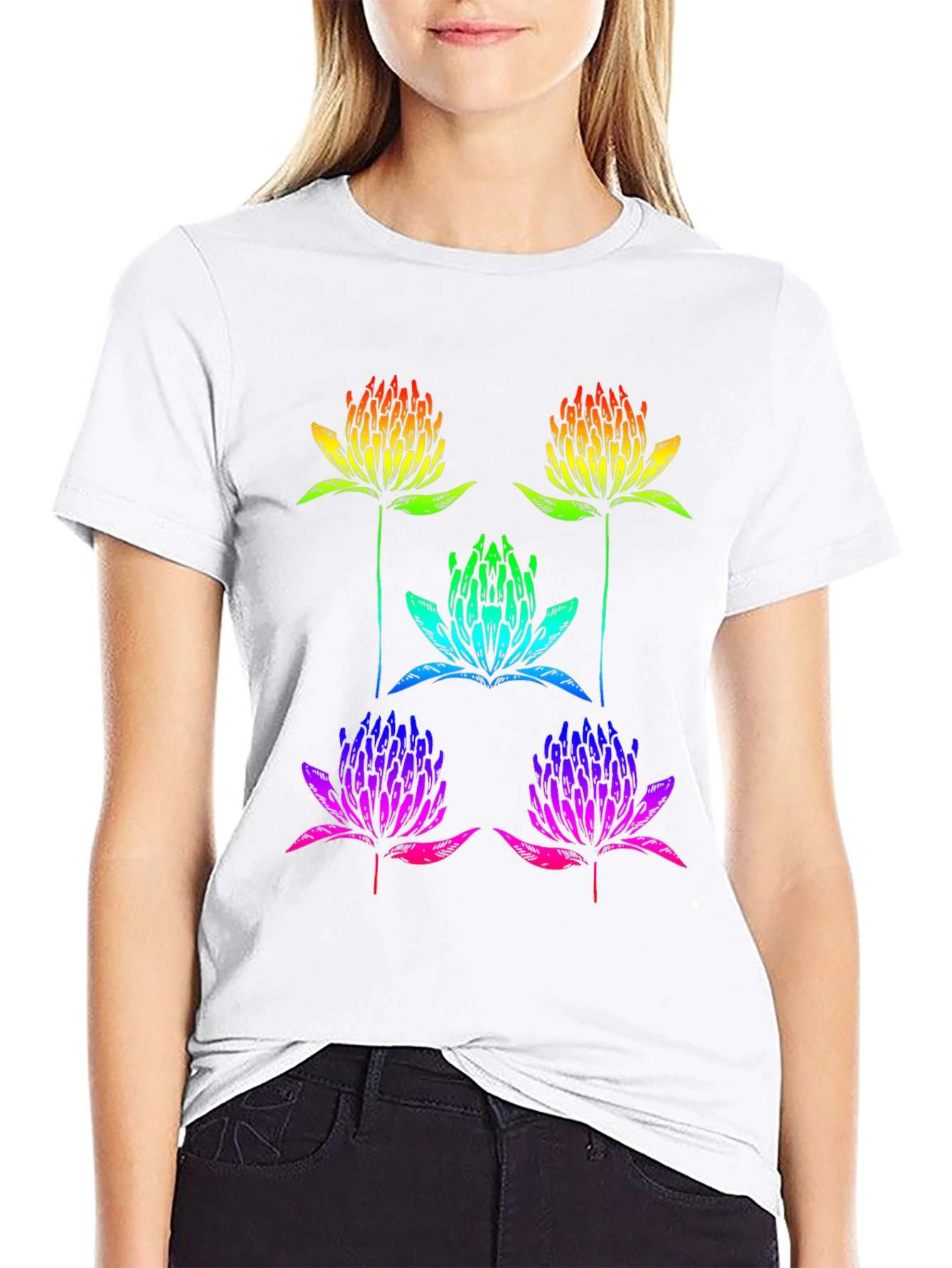 Rainbow Flower Graphic Tee