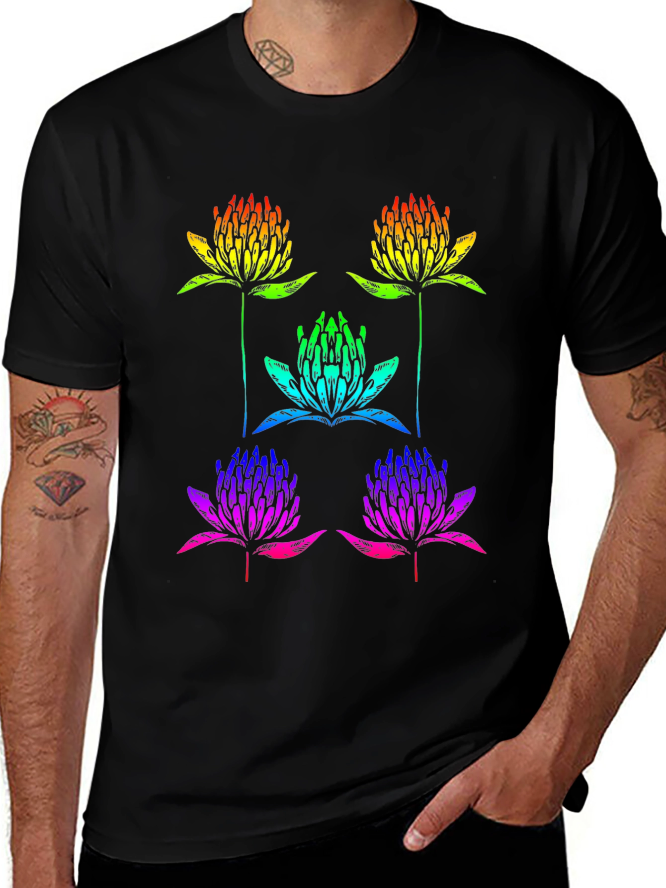 Rainbow Flower Graphic Tee