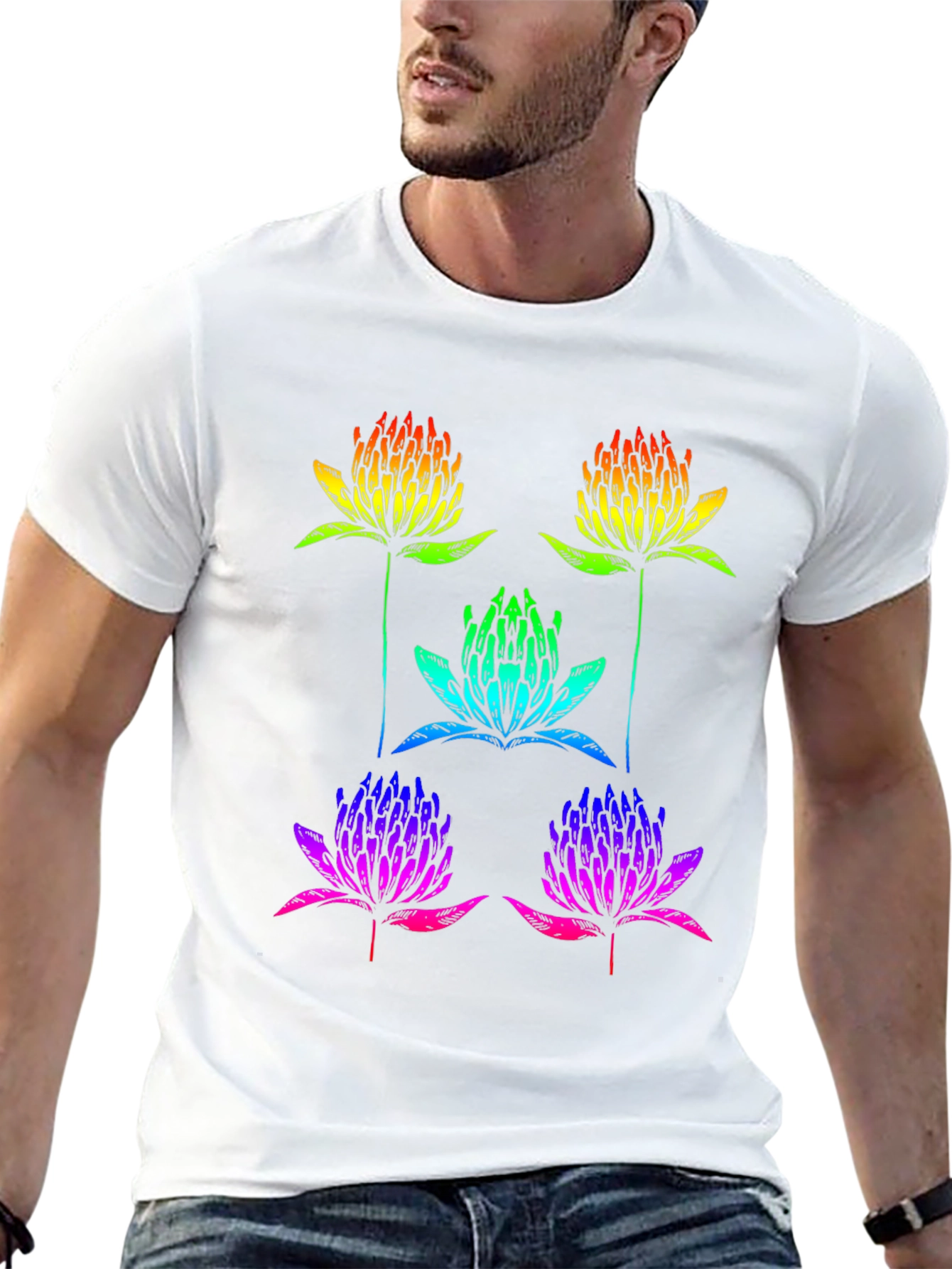 Rainbow Flower Graphic Tee