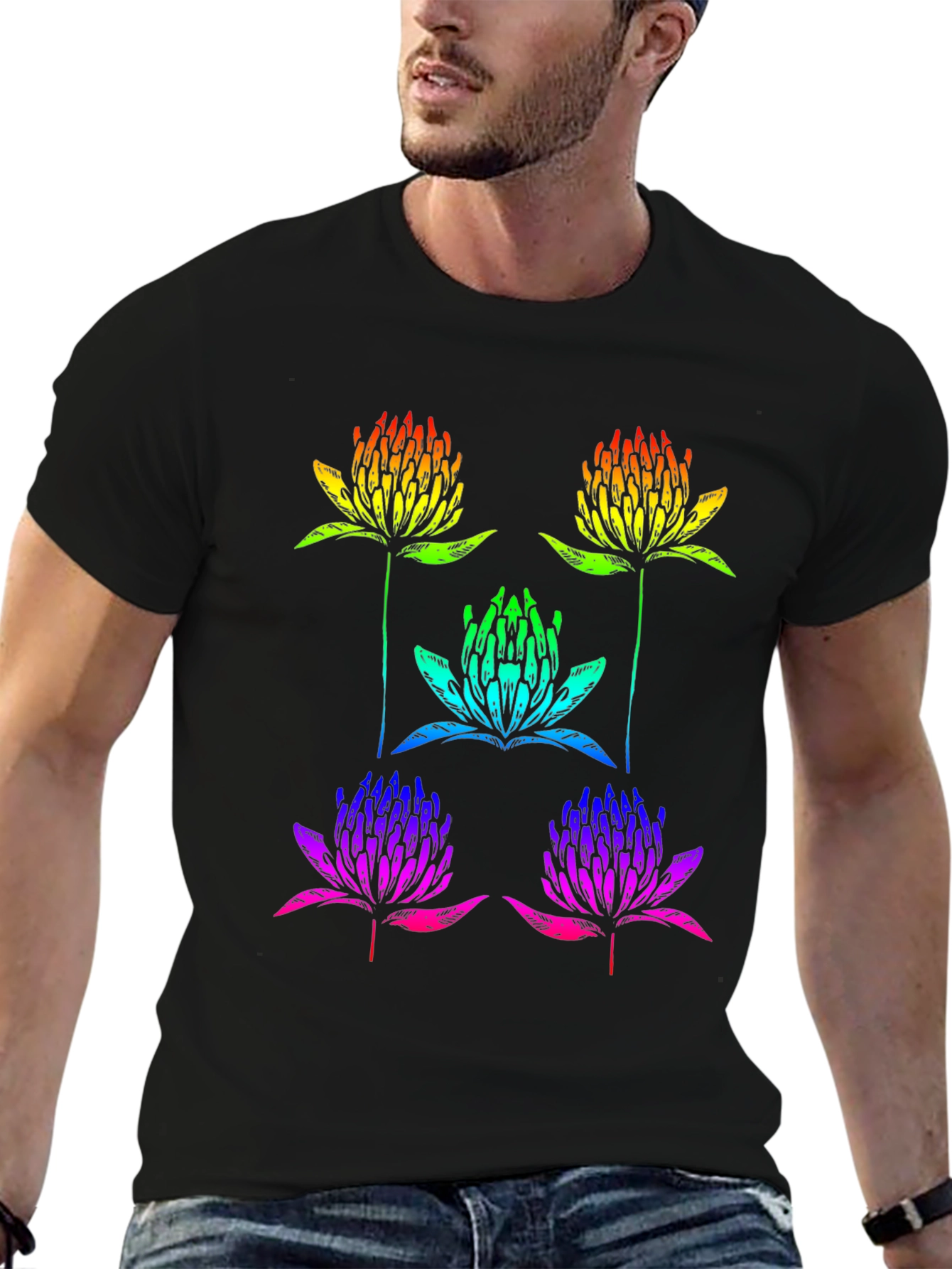 Rainbow Flower Graphic Tee