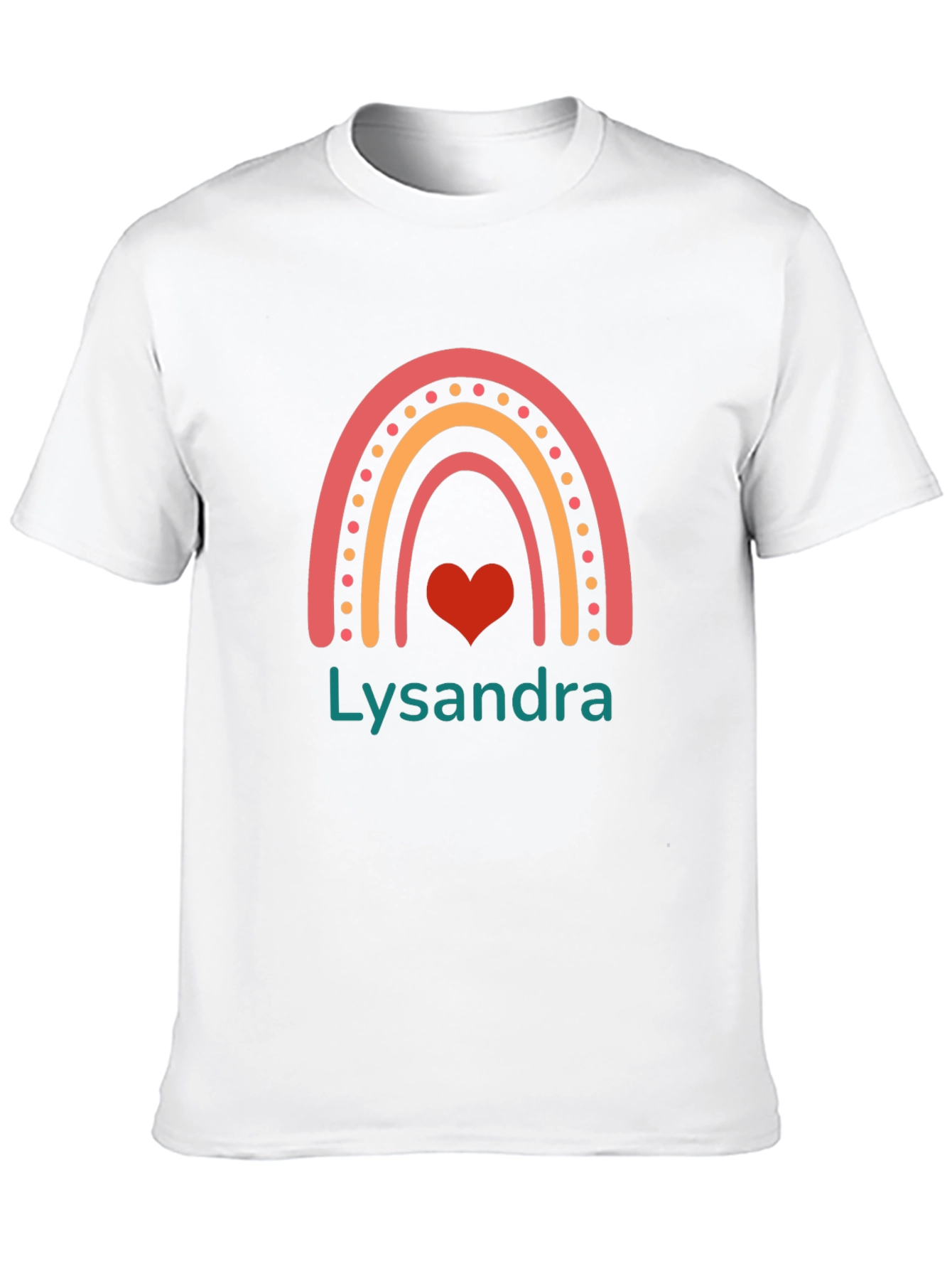 Rainbow Heart Personalized T-Shirt
