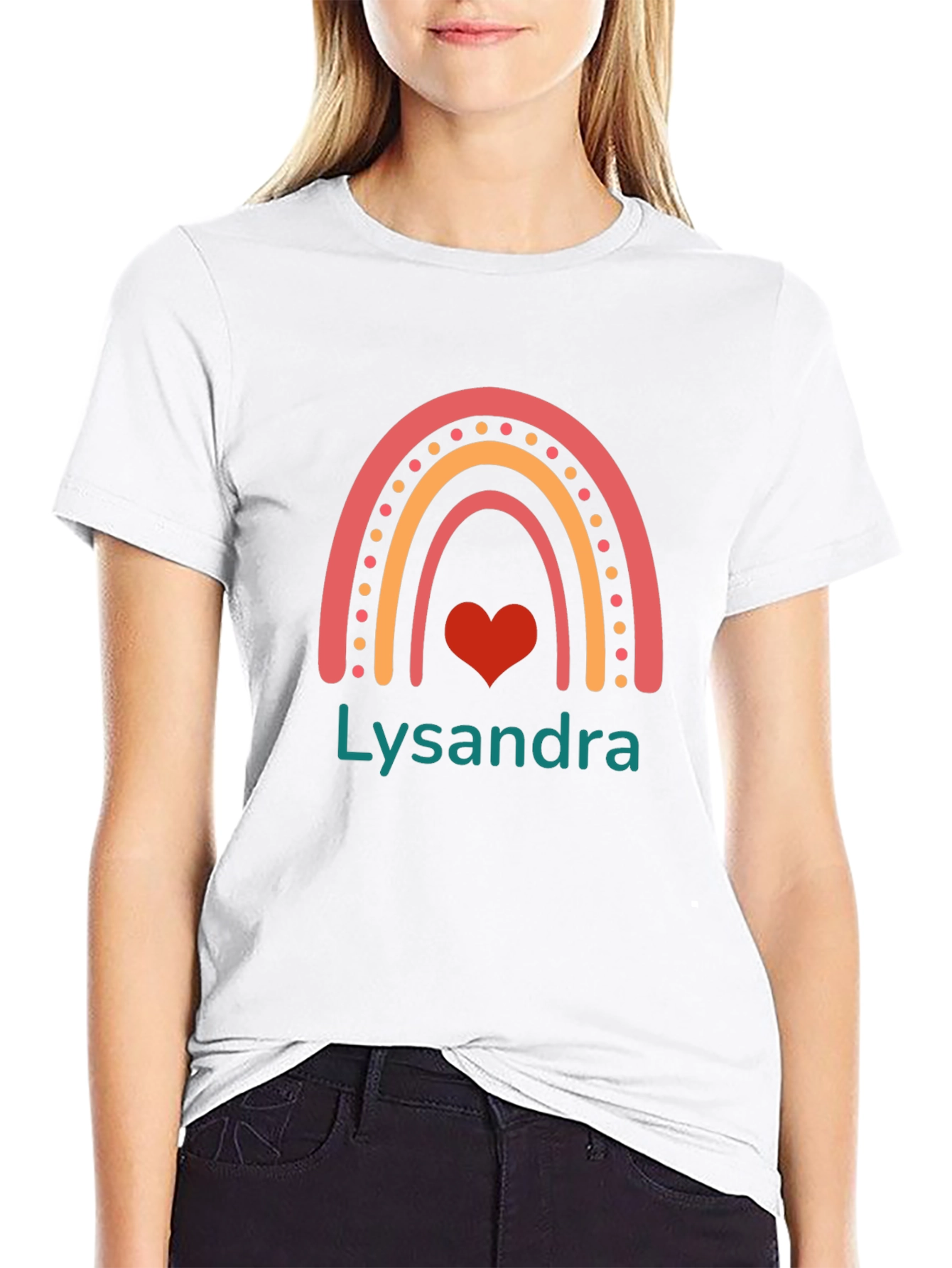 Rainbow Heart Personalized T-Shirt