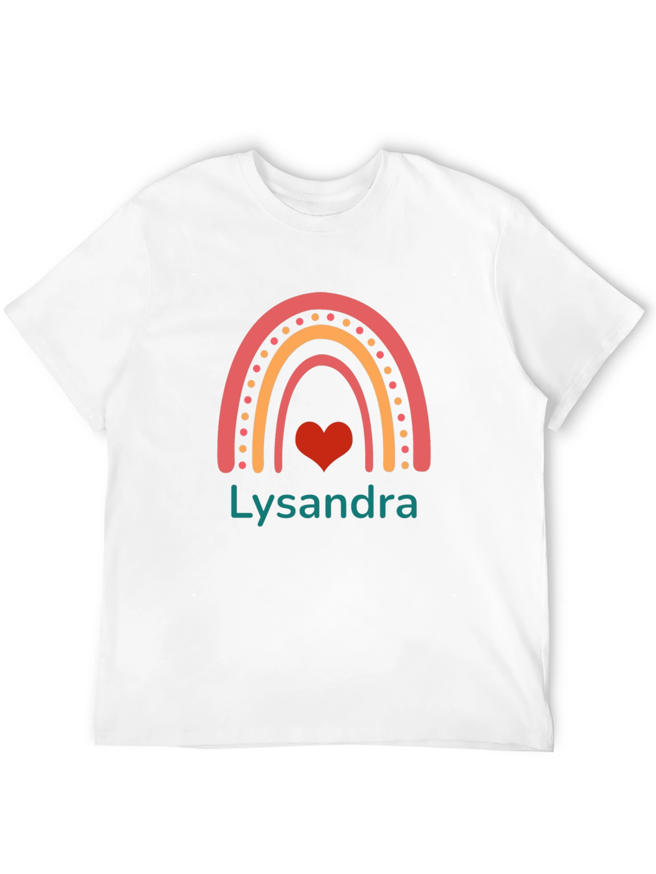 Rainbow Heart Personalized T-Shirt