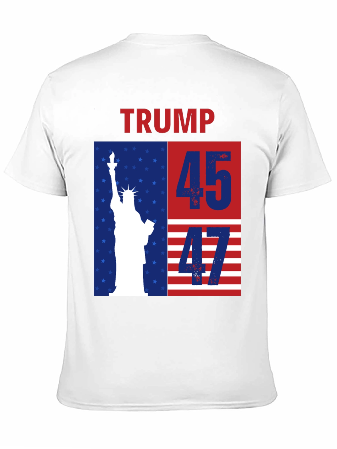 Trump 45 47 T-Shirt - Patriotic USA Flag Tee