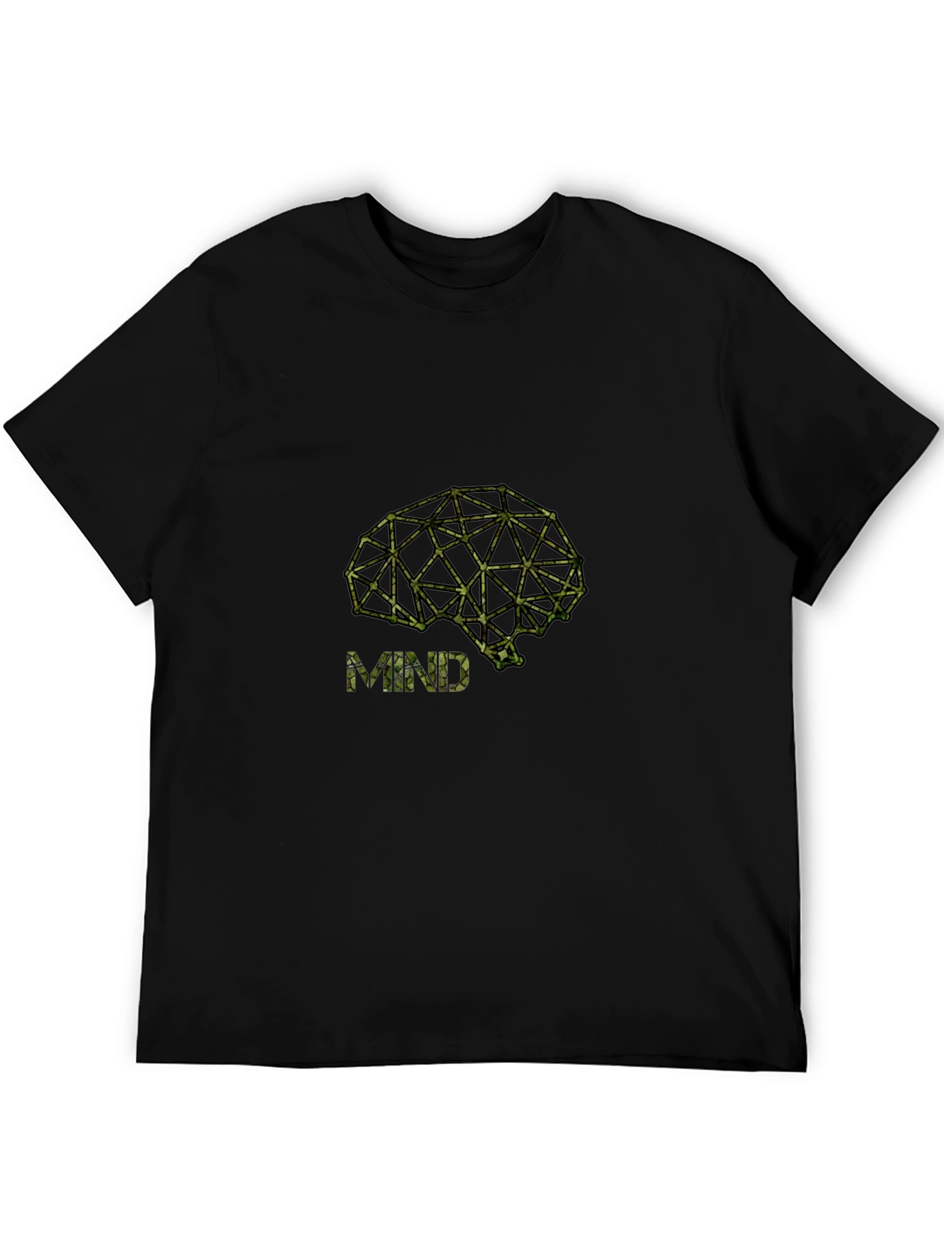Mind Graphic Tee - Geometric Brain Design