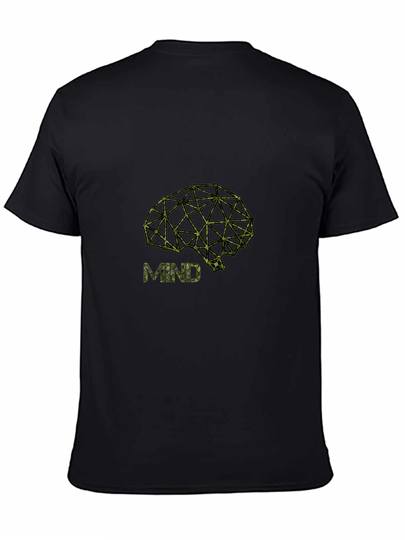 Mind Graphic Tee - Geometric Brain Design