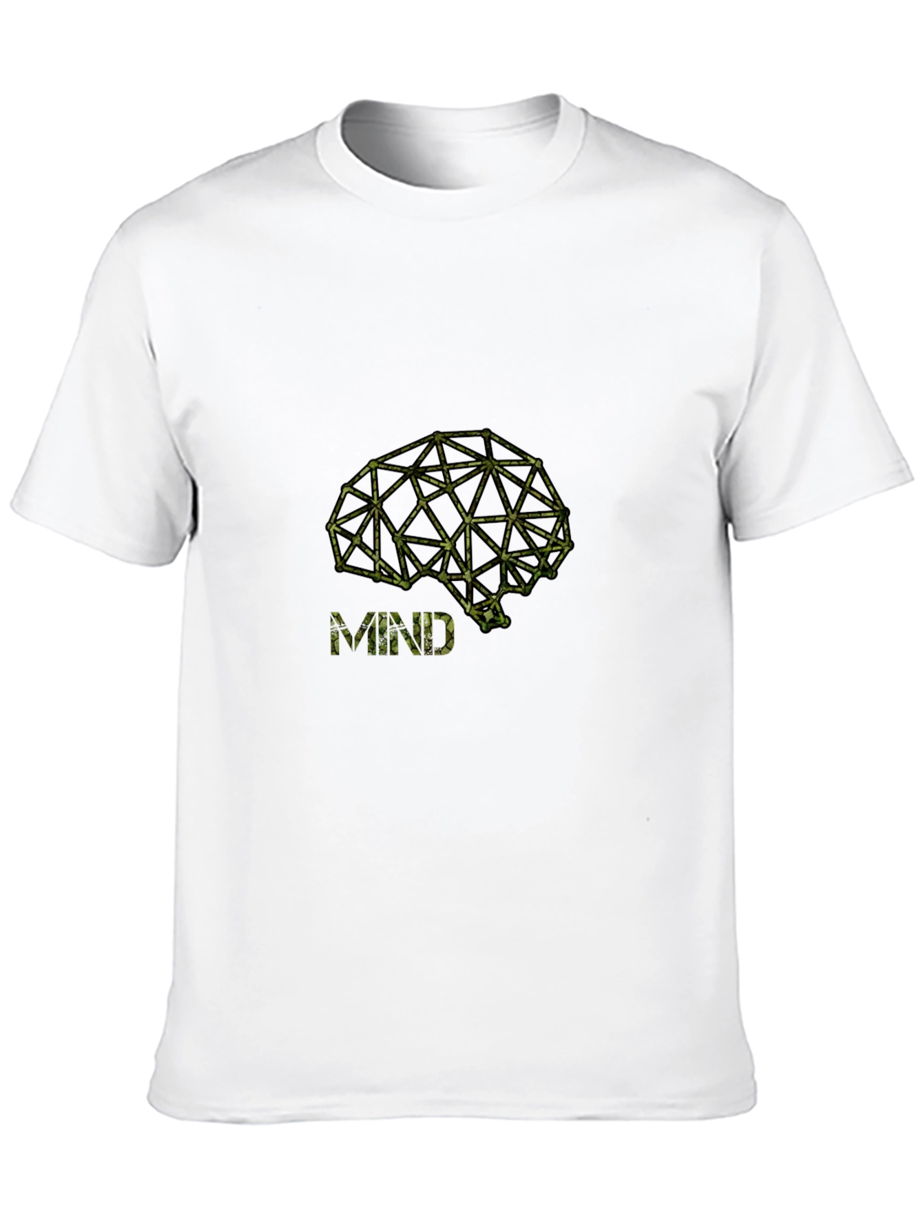 Mind Graphic Tee - Geometric Brain Design