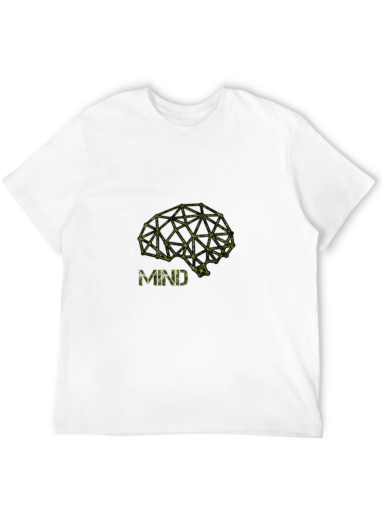 Mind Graphic Tee - Geometric Brain Design
