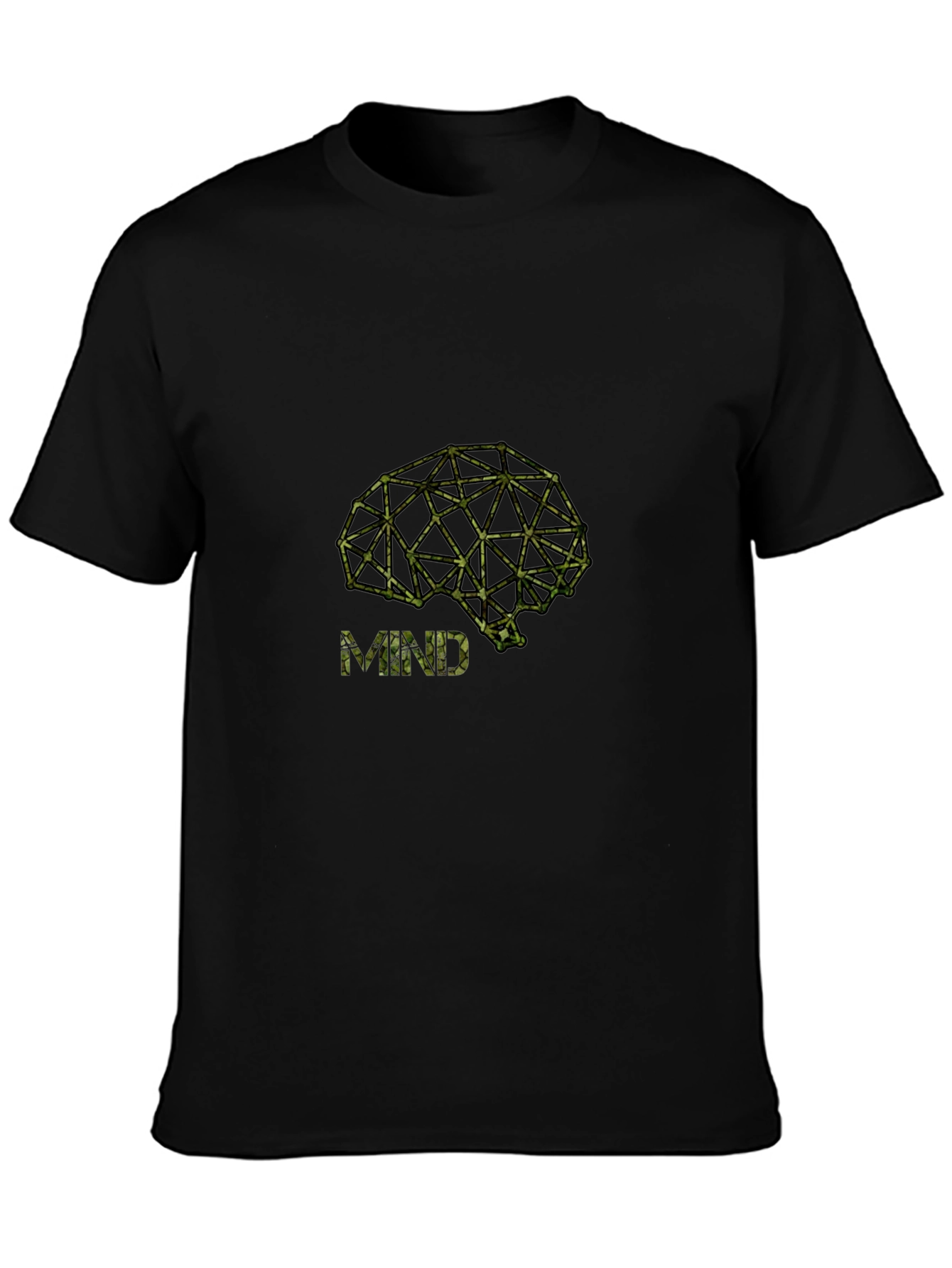 Mind Graphic Tee - Geometric Brain Design