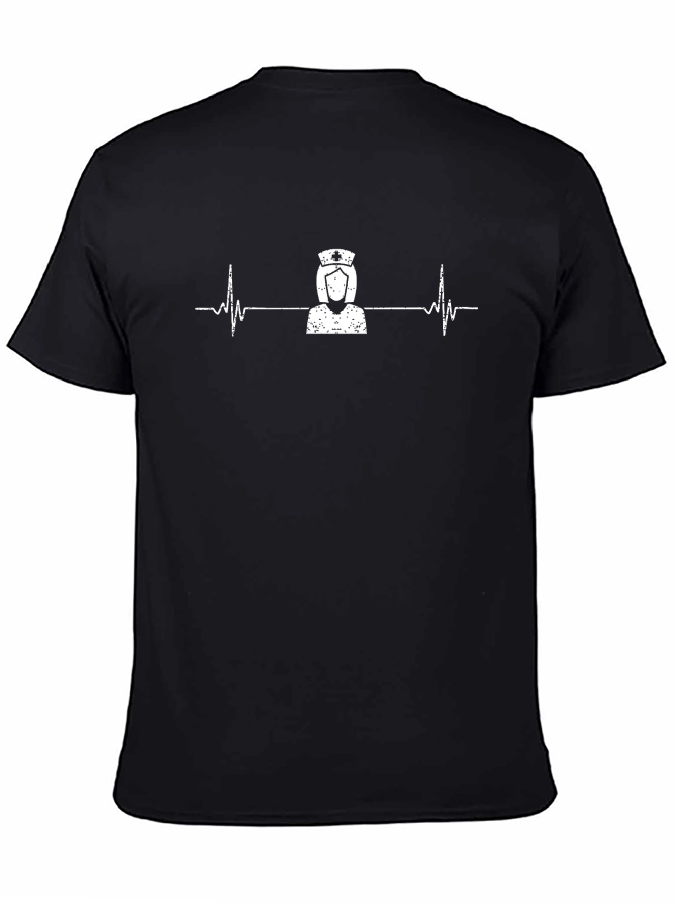 Nurse Heartbeat Graphic Tee - Black