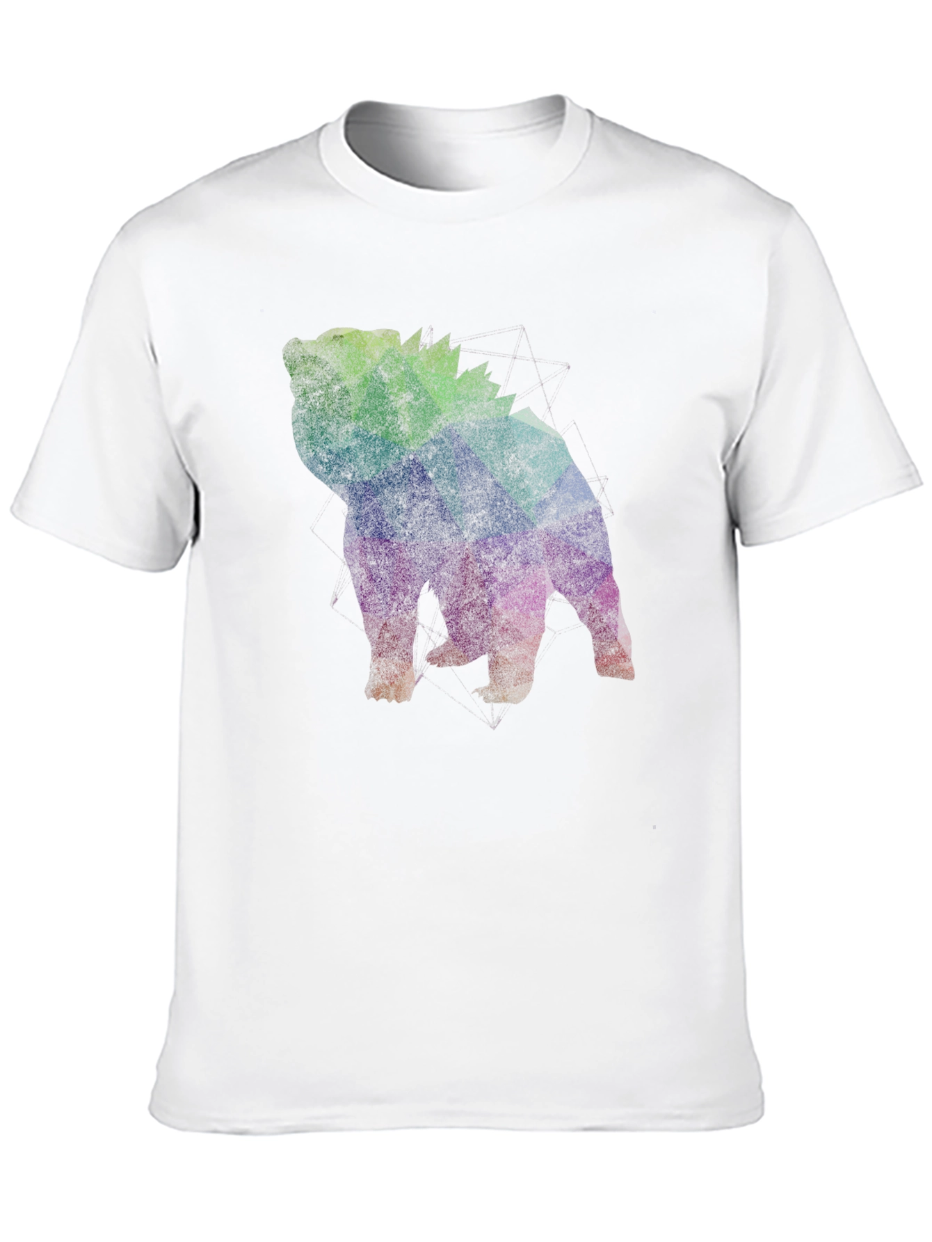 Geometric Bulldog Graphic T-Shirt