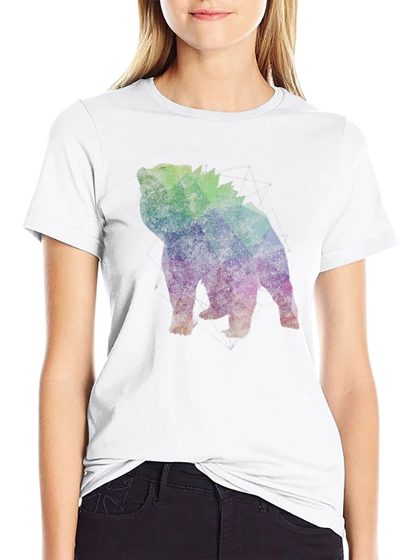 Geometric Bulldog Graphic T-Shirt
