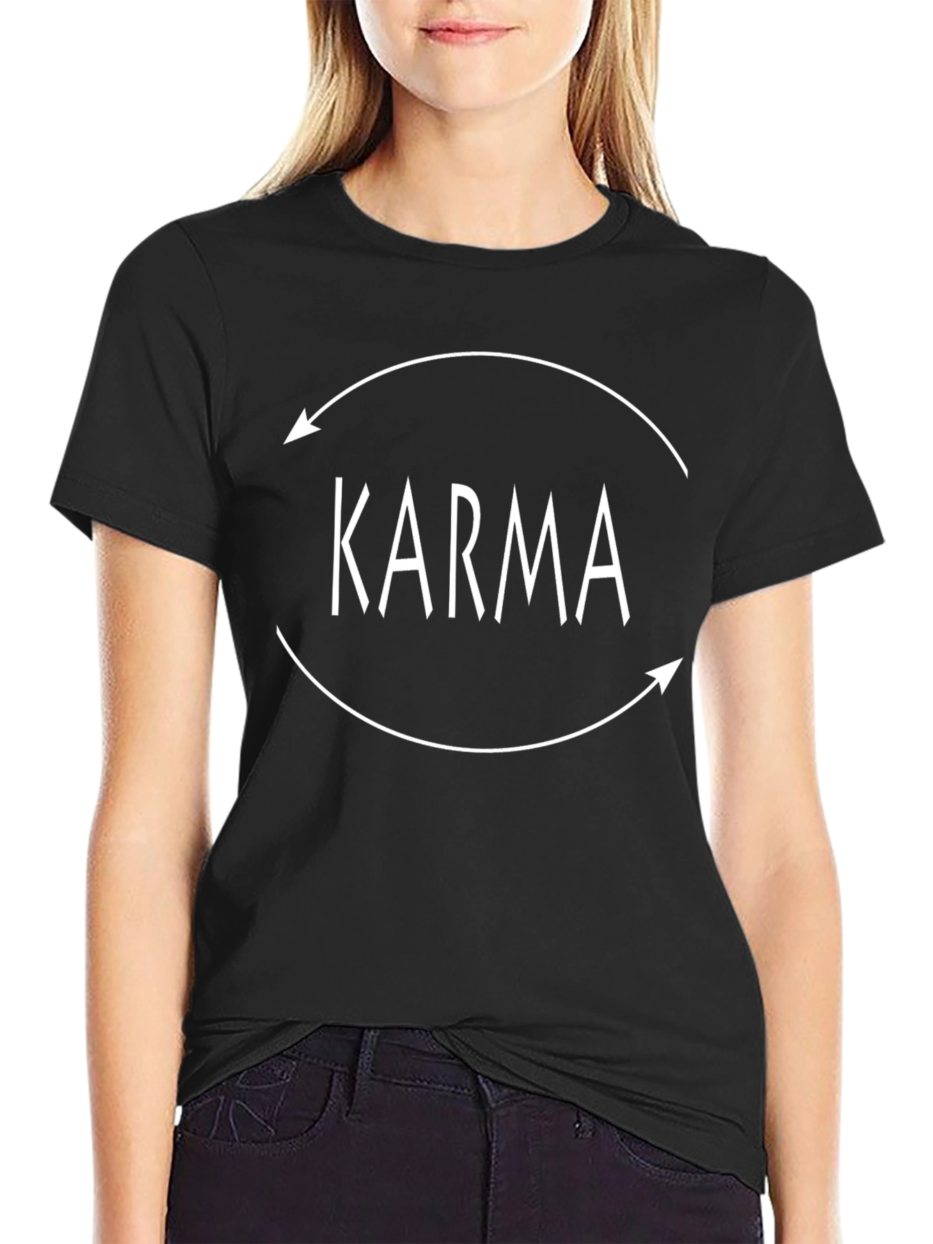 Karma T-Shirt - Black Graphic Tee