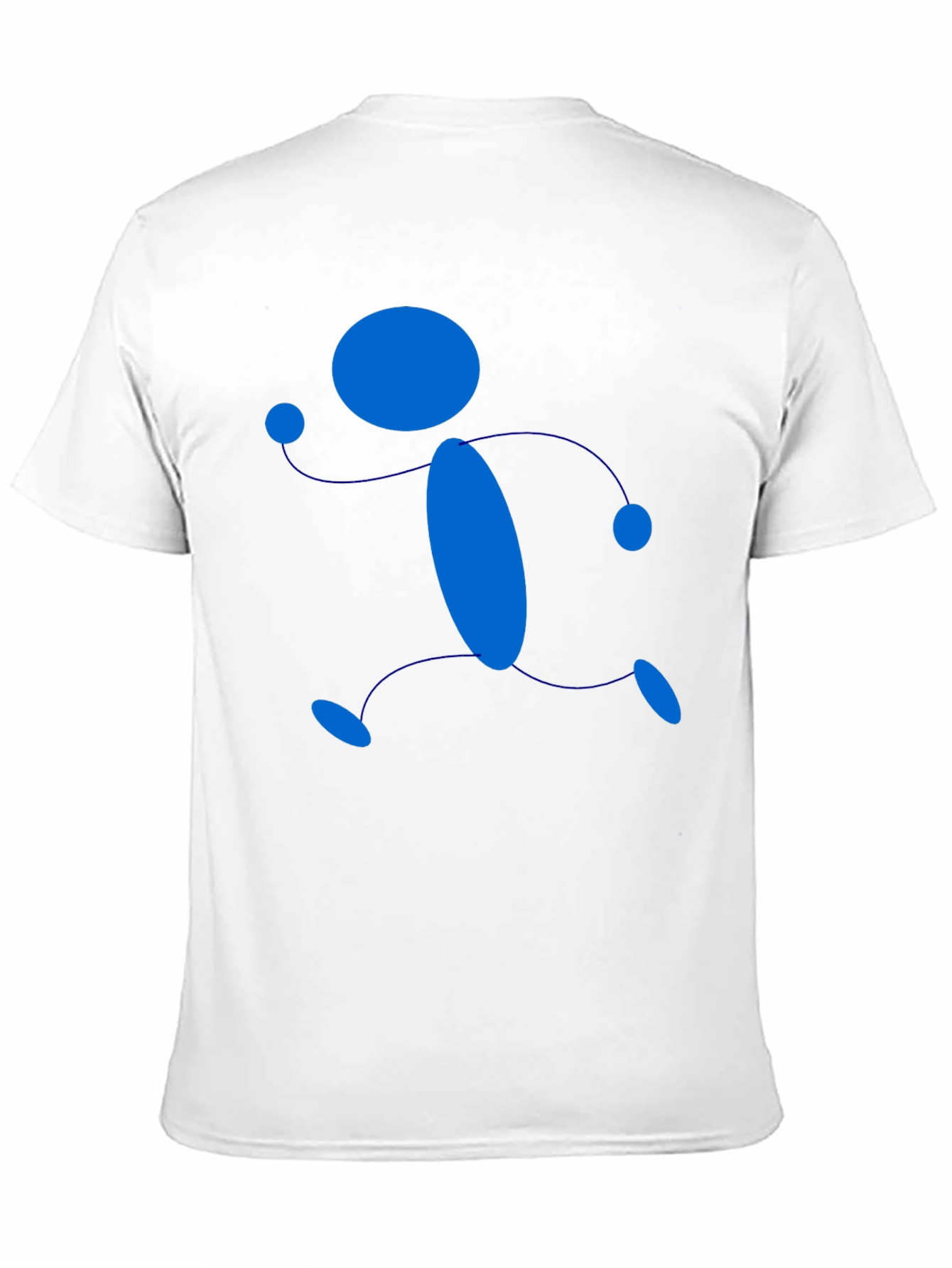 Abstract Running Man Graphic T-Shirt - Black
