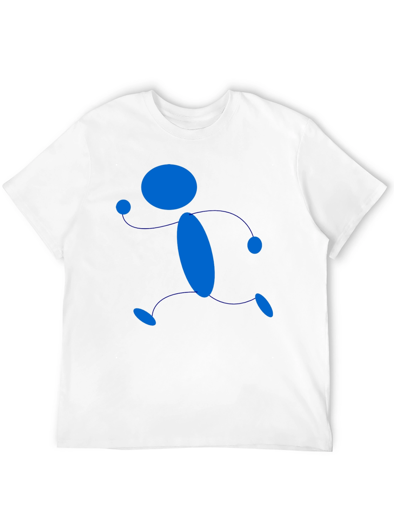 Abstract Running Man Graphic T-Shirt - Black