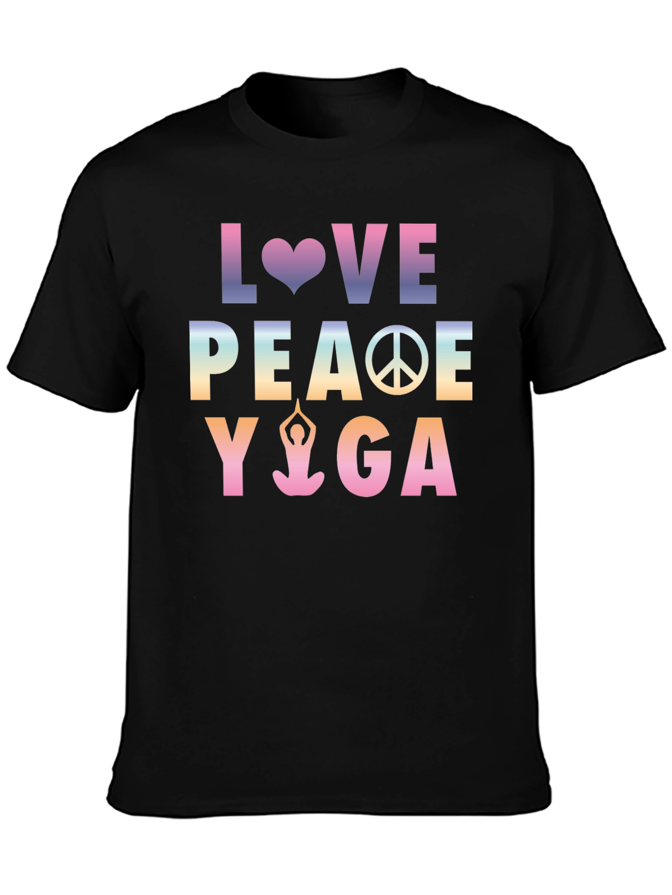 Love Peace Yoga Graphic T-Shirt