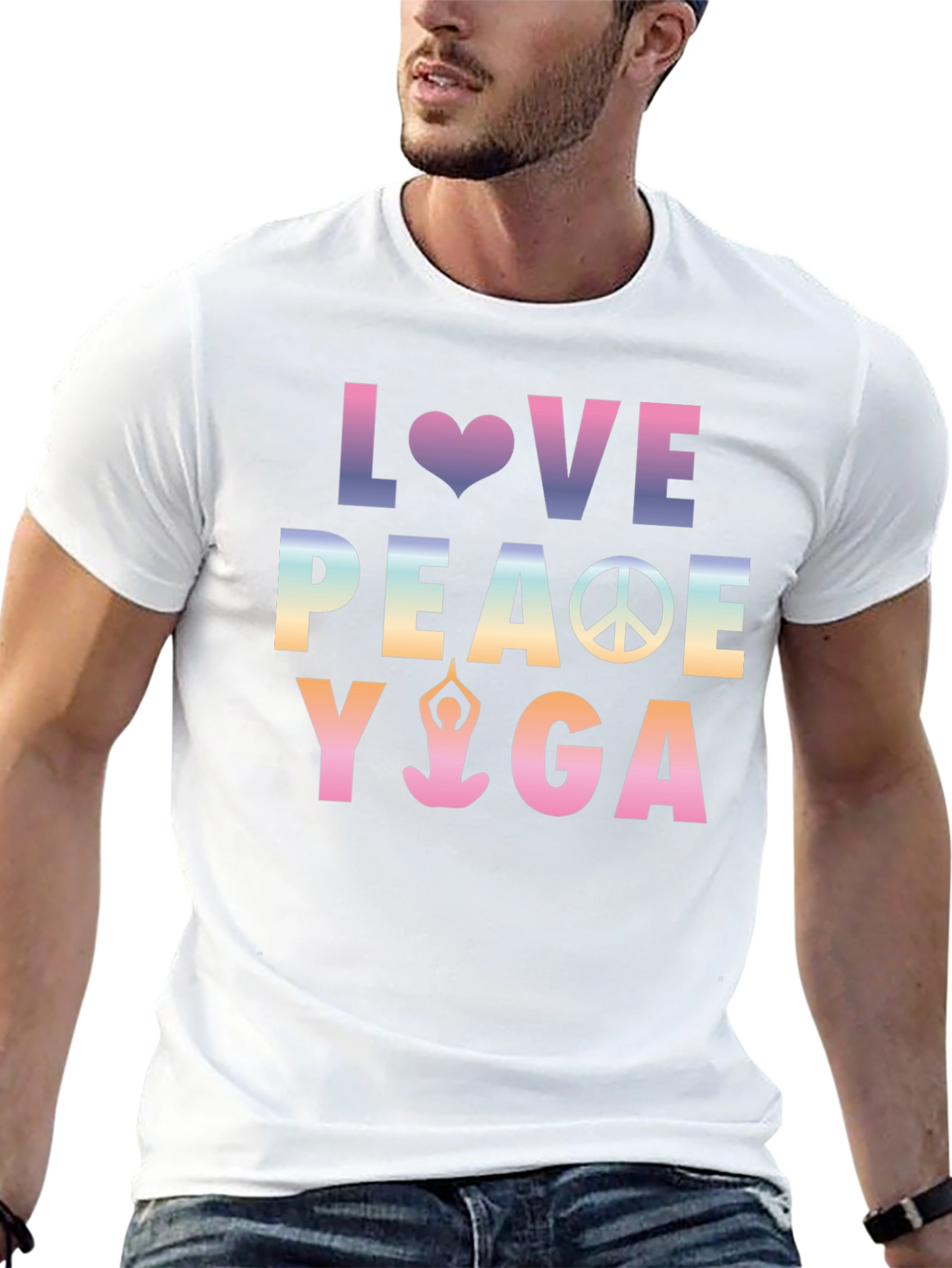 Love Peace Yoga Graphic T-Shirt