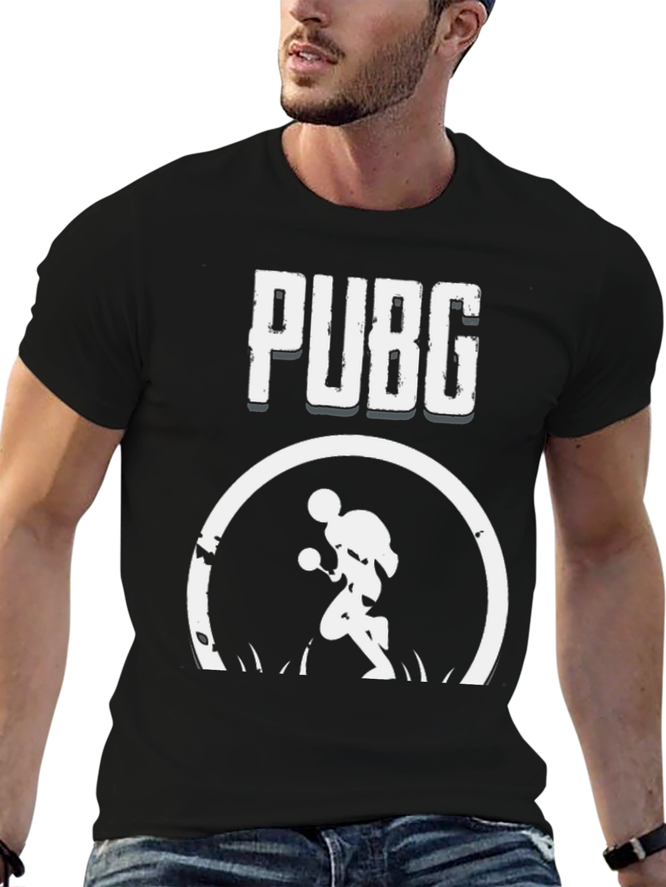 PUBG Player Black Graphic Tee