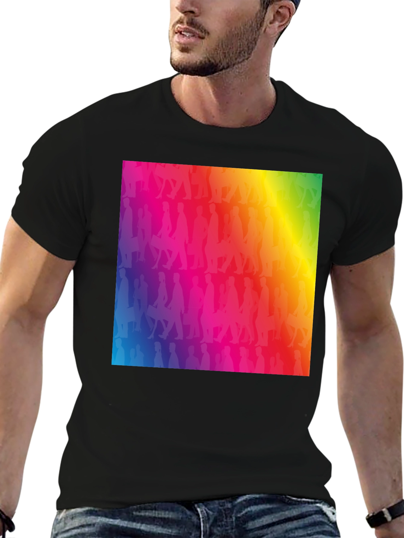 Rainbow Silhouette Graphic T-Shirt