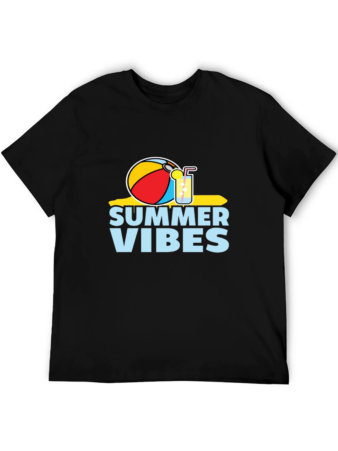 Summer Vibes Graphic Tee - Black