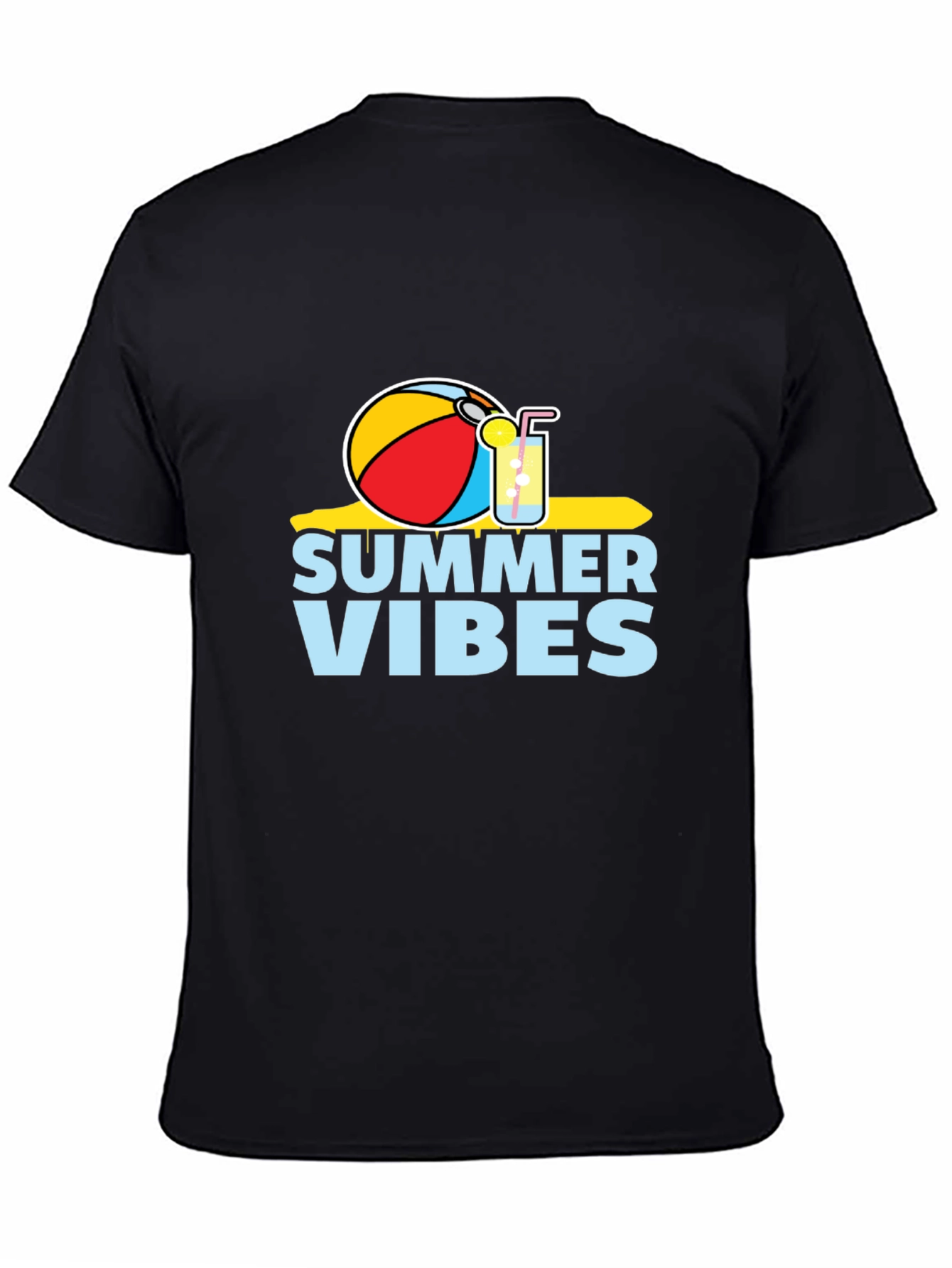 Summer Vibes Graphic Tee - Black