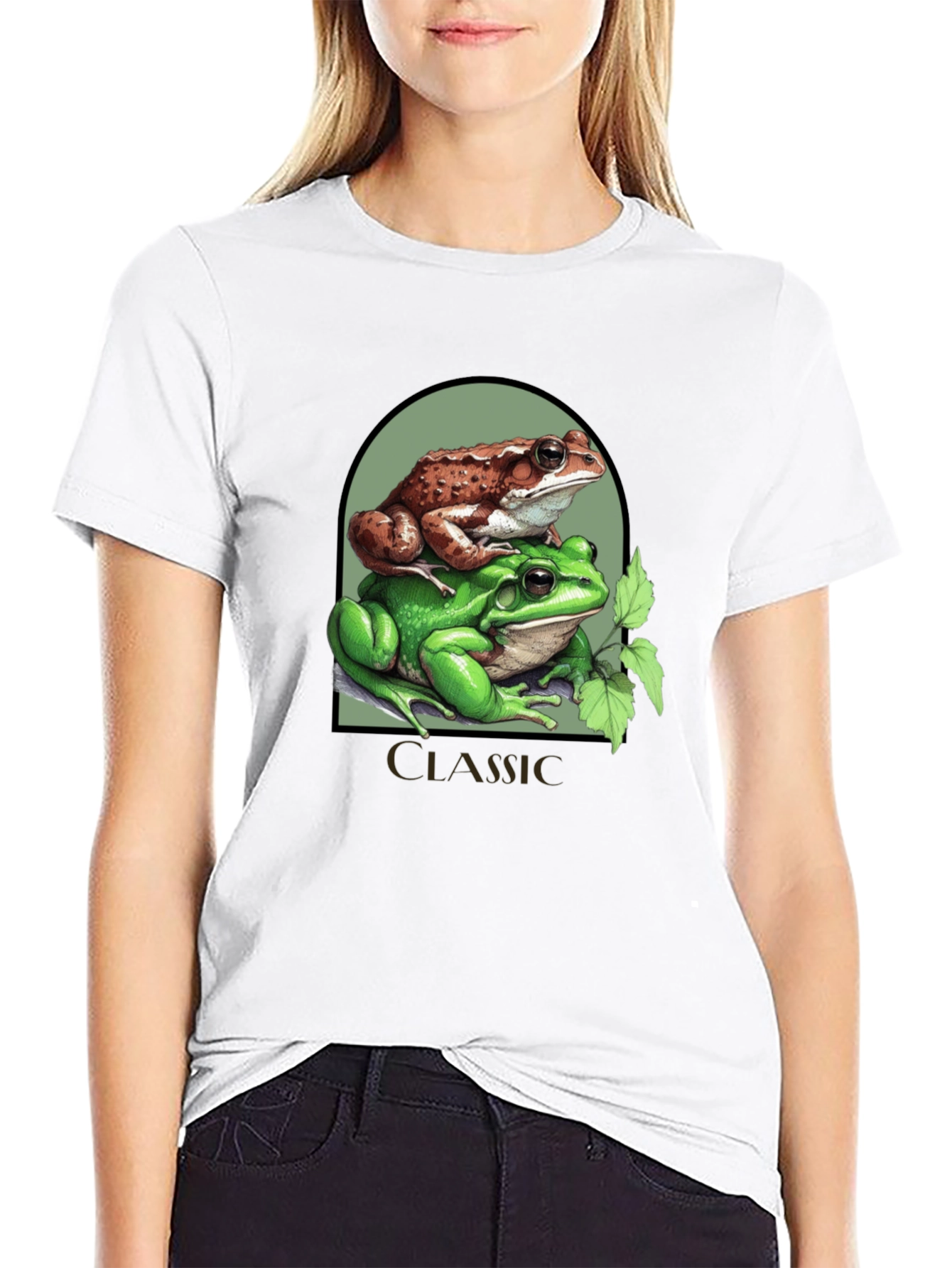 Classic Frog Stack T-Shirt - Novelty Graphic Tee