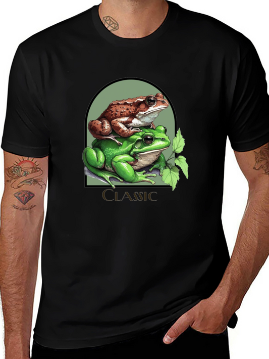 Classic Frog Stack T-Shirt - Novelty Graphic Tee