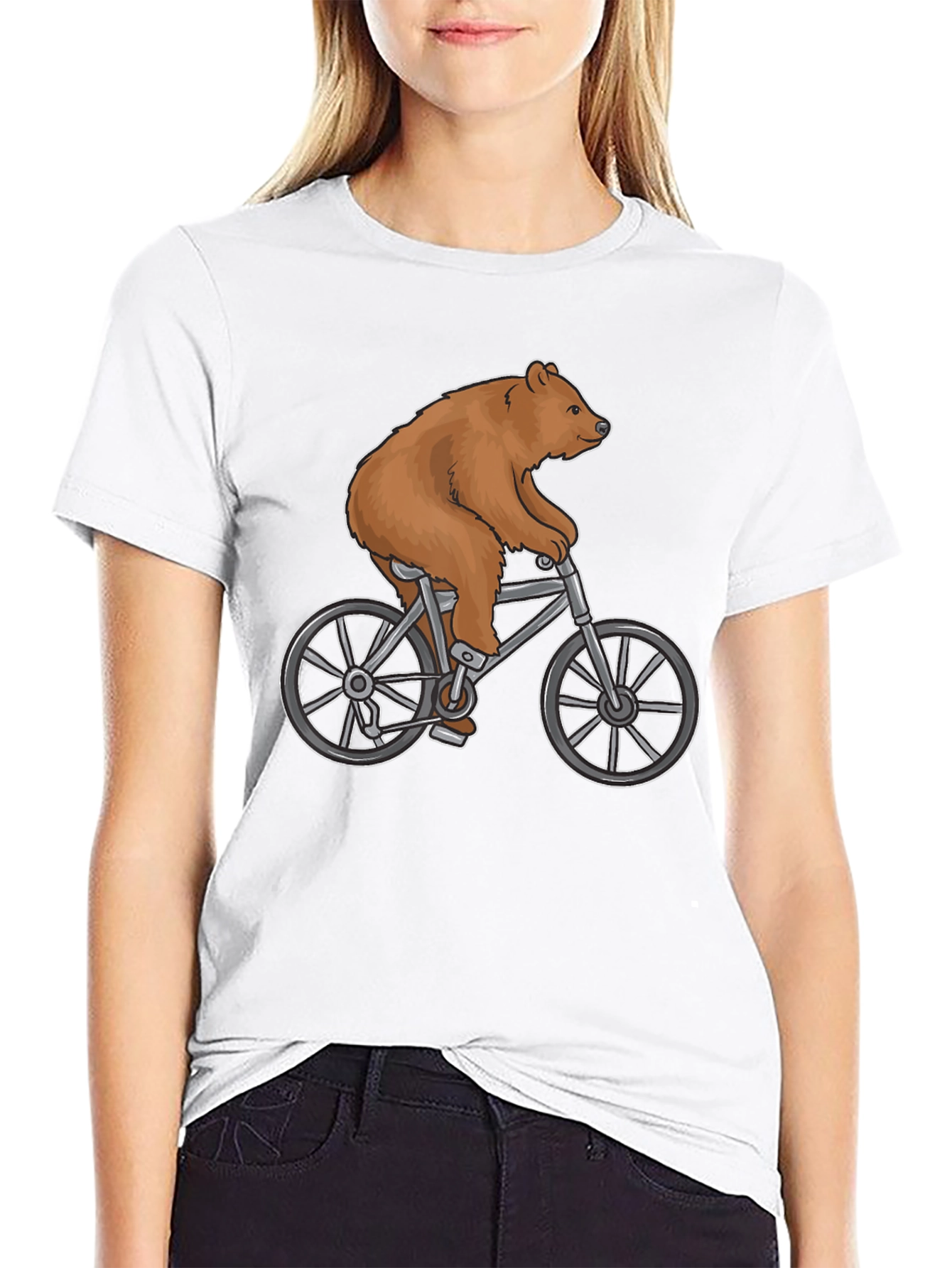 Bear on Bike Graphic T-Shirt