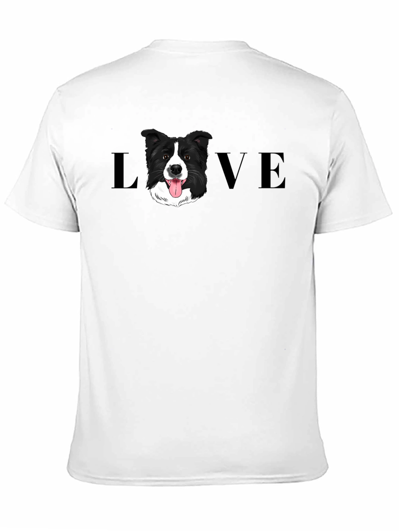 Border Collie Dog LOVE Graphic Tee - Black