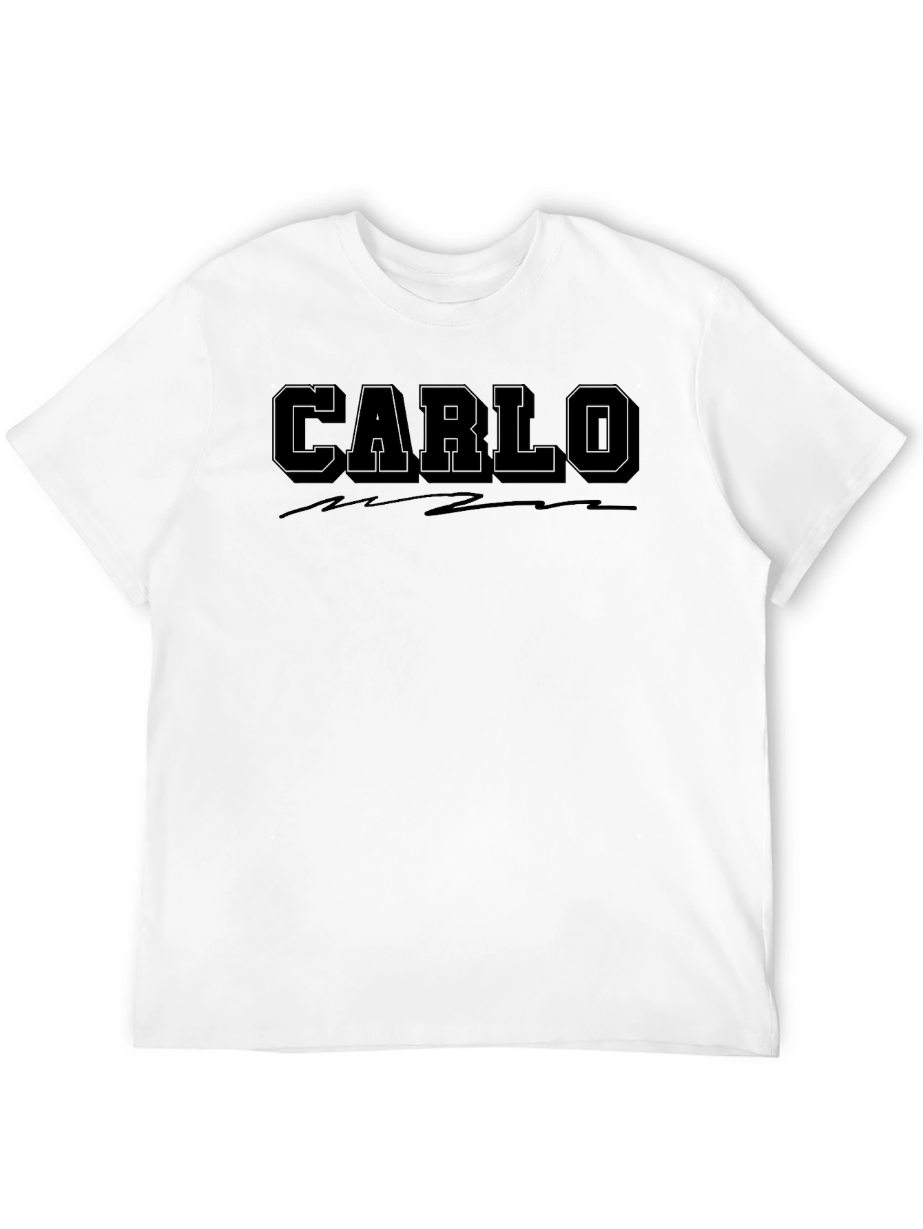 Carlo Black Graphic T-Shirt - Mens Casual Wear