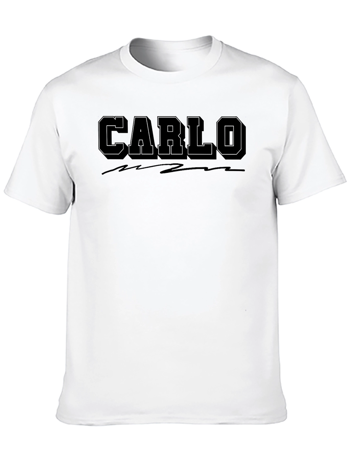 Carlo Black Graphic T-Shirt - Mens Casual Wear