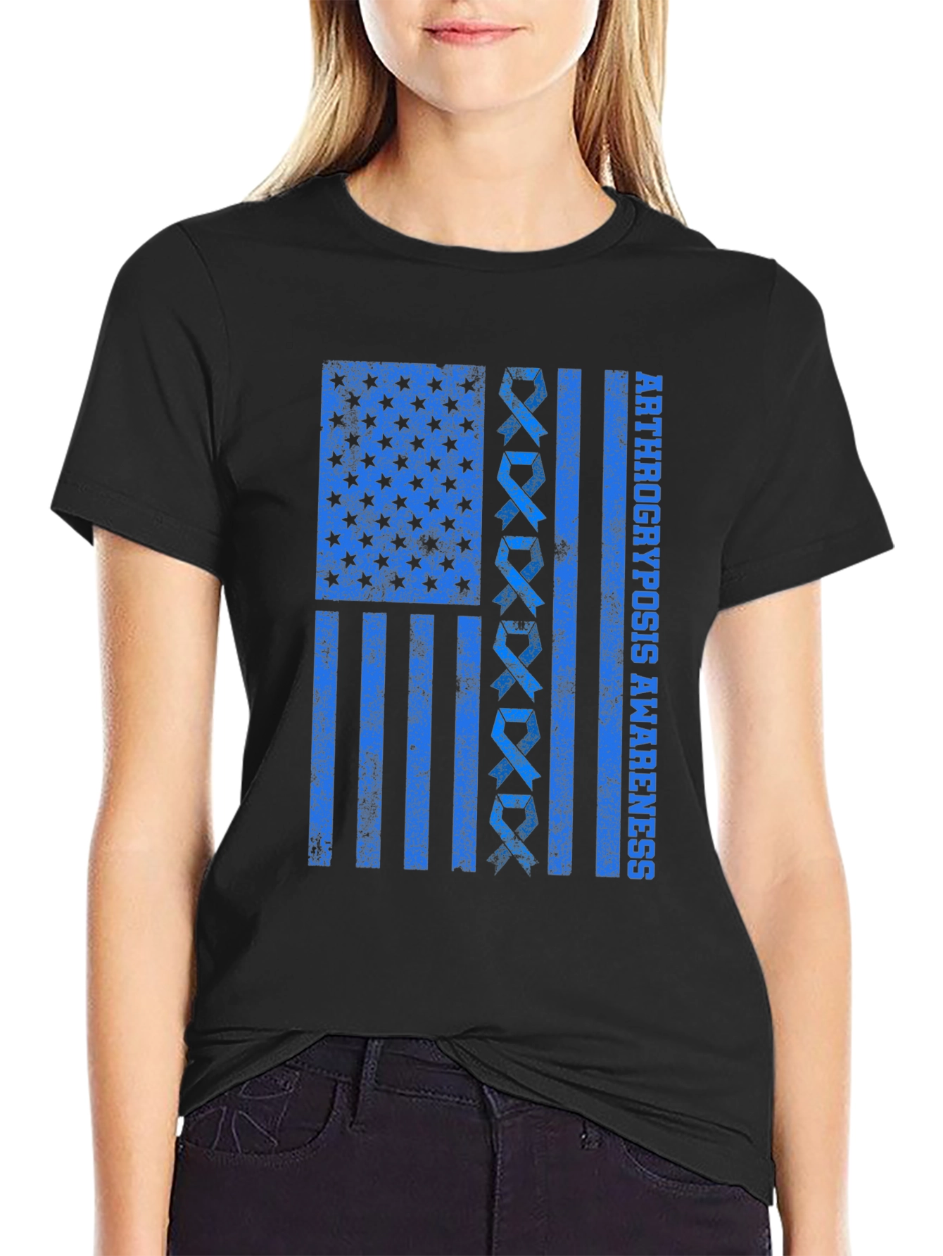 Arthrogryposis Awareness Flag Graphic T-Shirt
