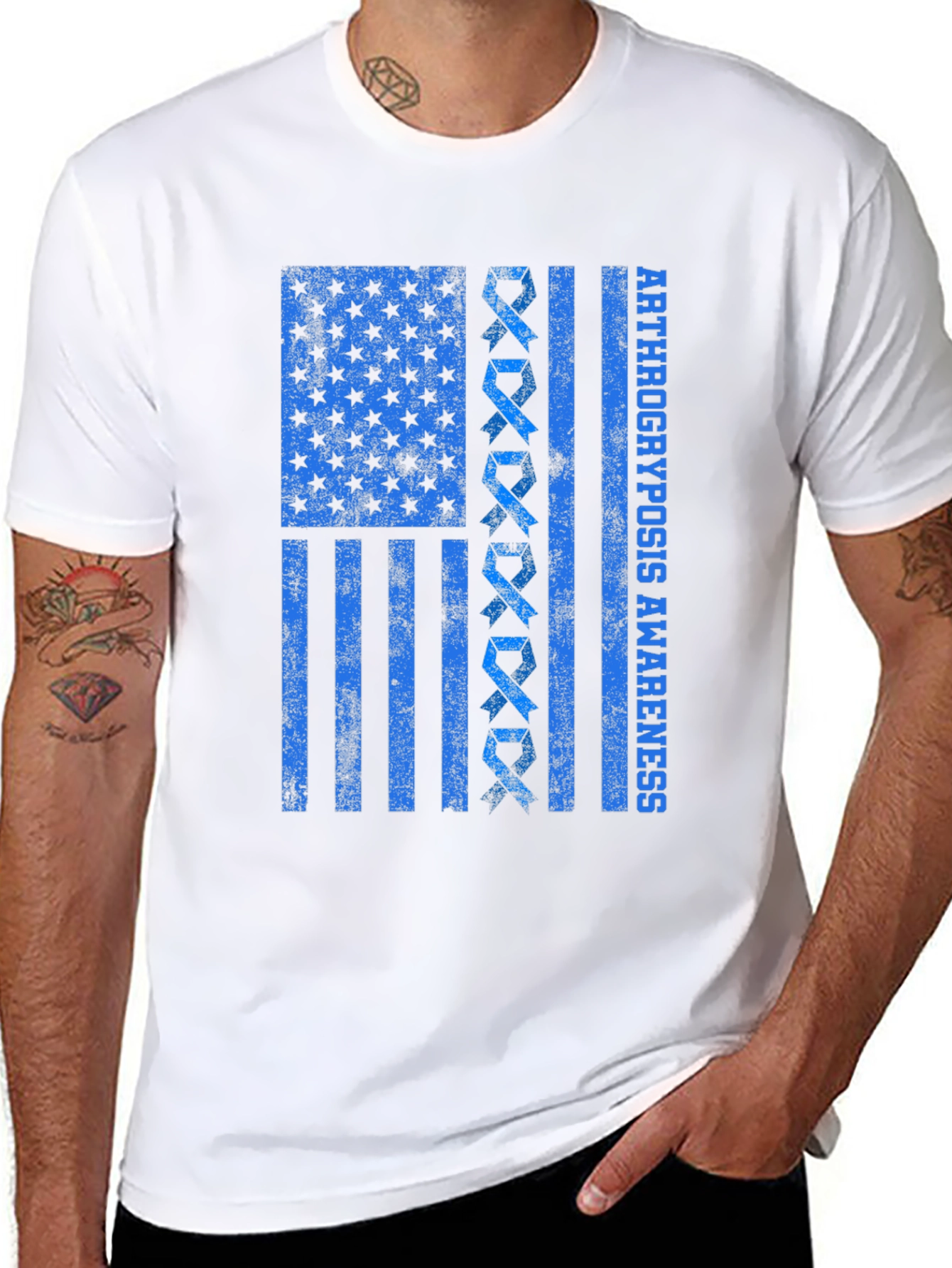 Arthrogryposis Awareness Flag Graphic T-Shirt