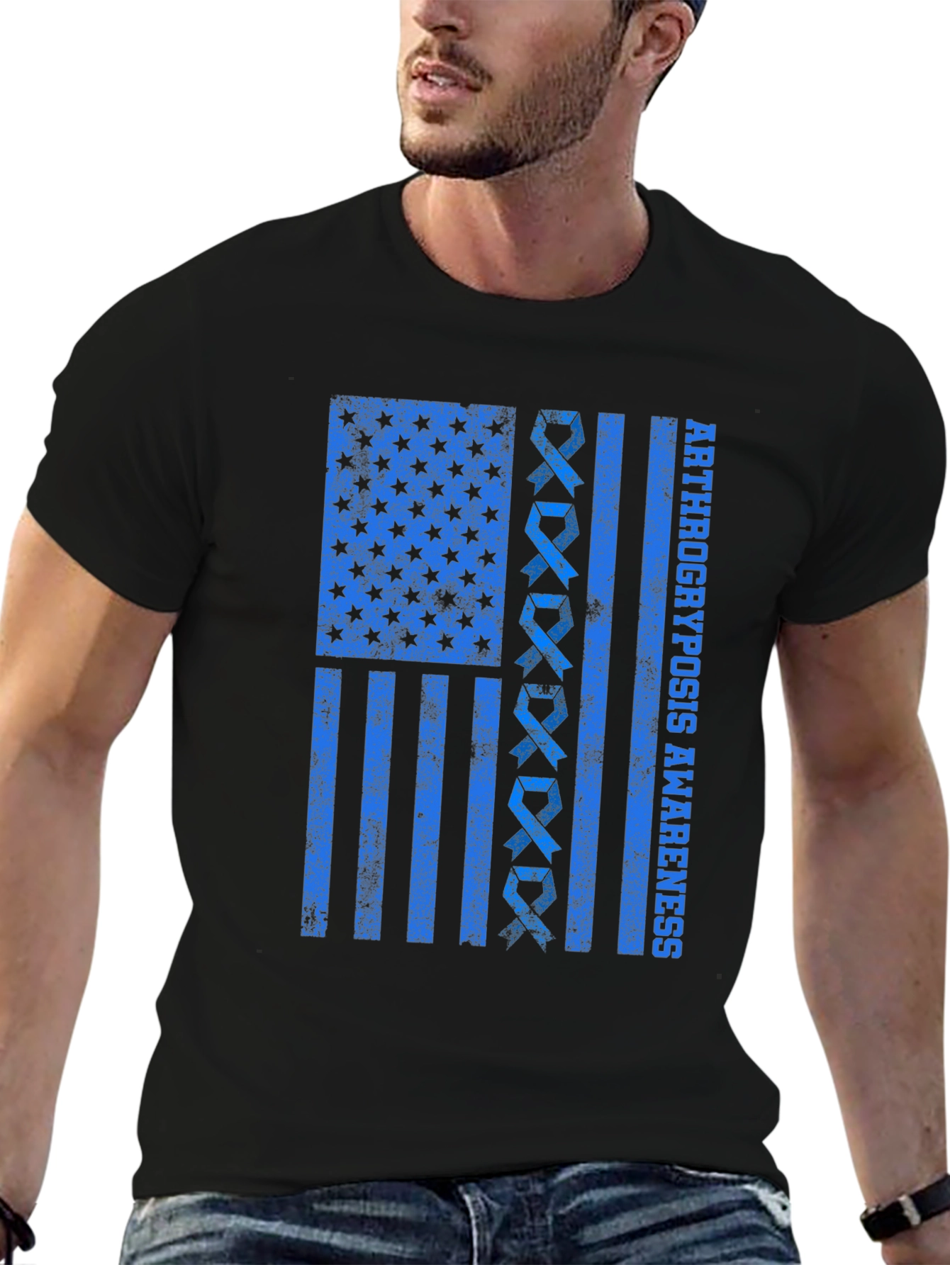 Arthrogryposis Awareness Flag Graphic T-Shirt