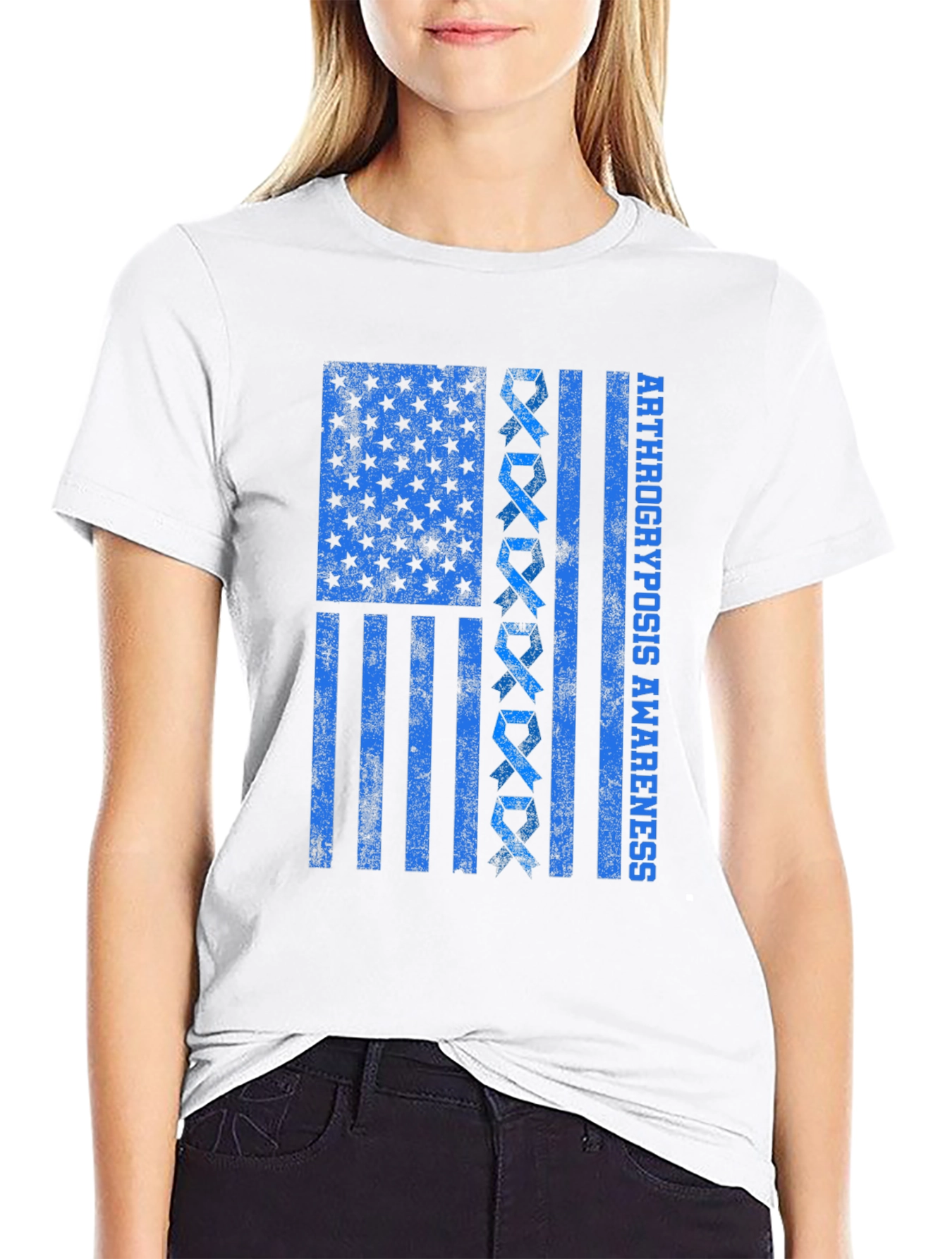 Arthrogryposis Awareness Flag Graphic T-Shirt