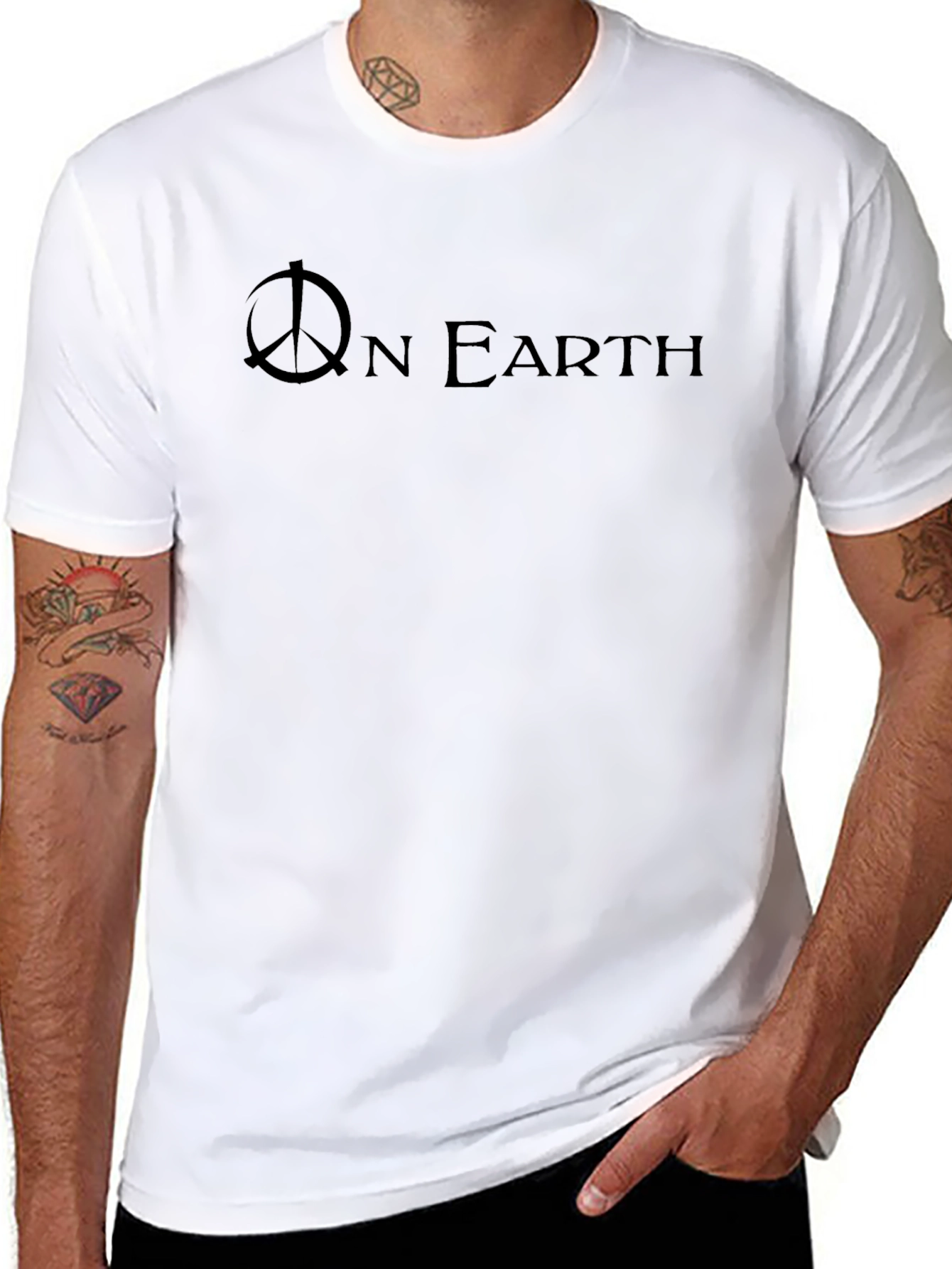 Peace On Earth Graphic T-Shirt - Mens