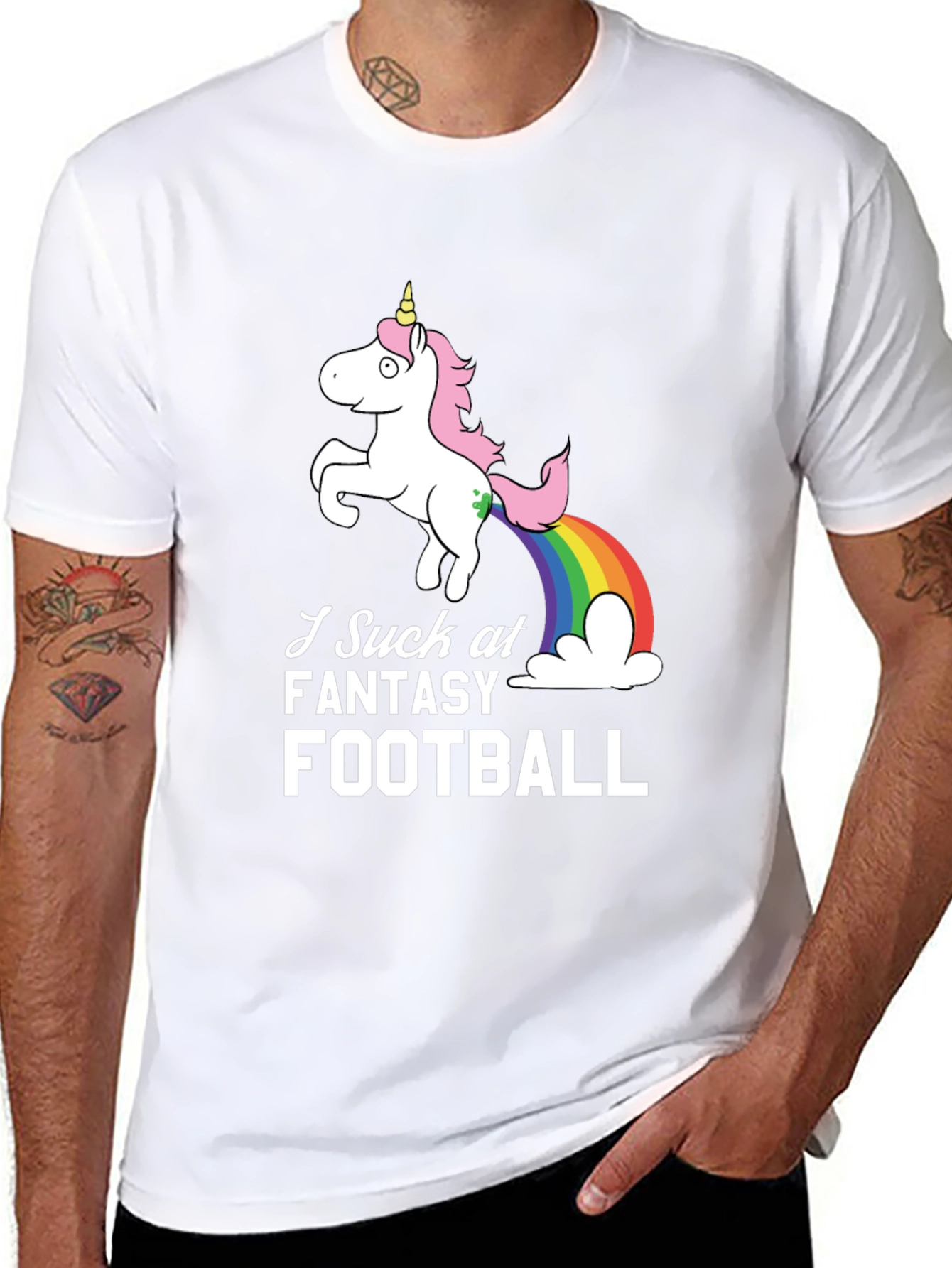 Funny Fantasy Football Unicorn T-Shirt
